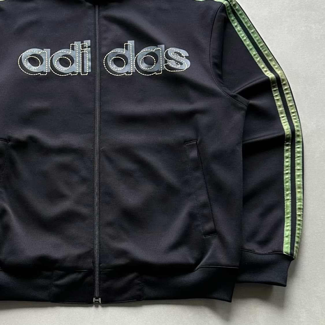 [L]아디다스 y2k 그린 블랙 트랙탑 져지 상품이미지4