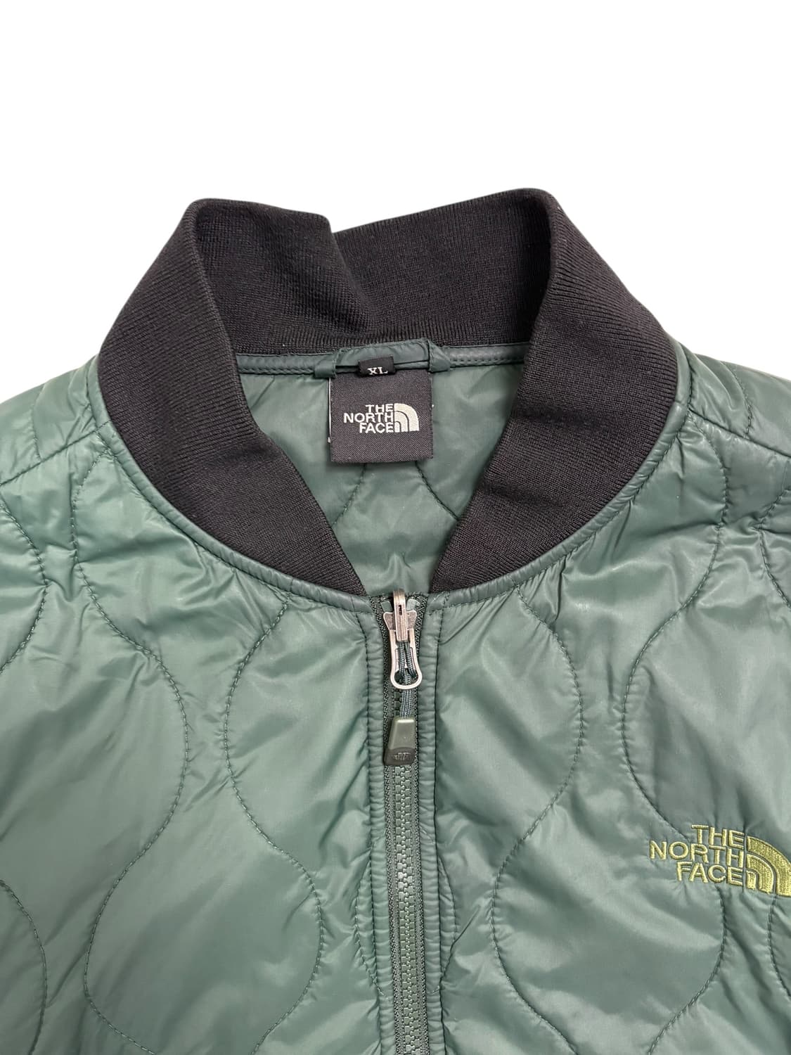 노스페이스 퀼팅 집업 경량 패딩 카키 상품이미지5