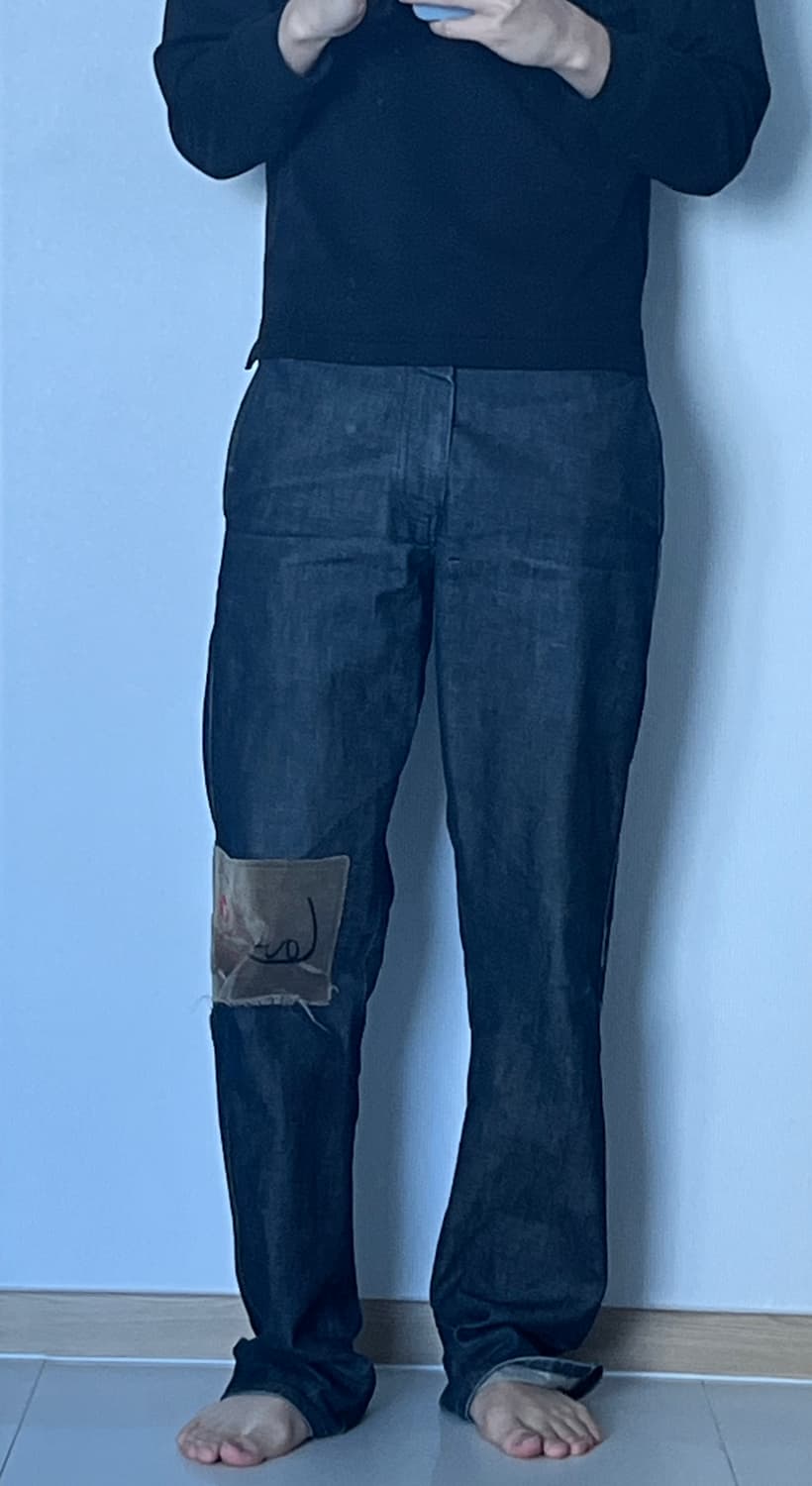 꼼데가르송 아카이브 러브패치 자수 데님진 상품이미지2