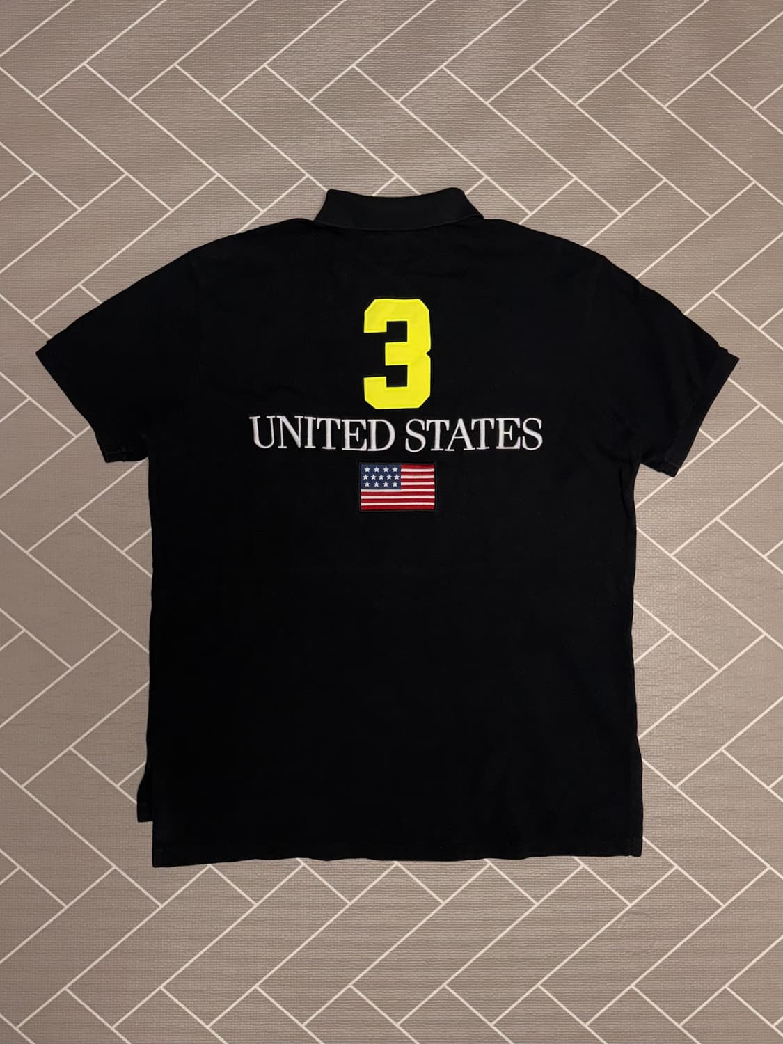폴로 빅포니 성조기 반팔 럭비티 블랙 상품이미지6