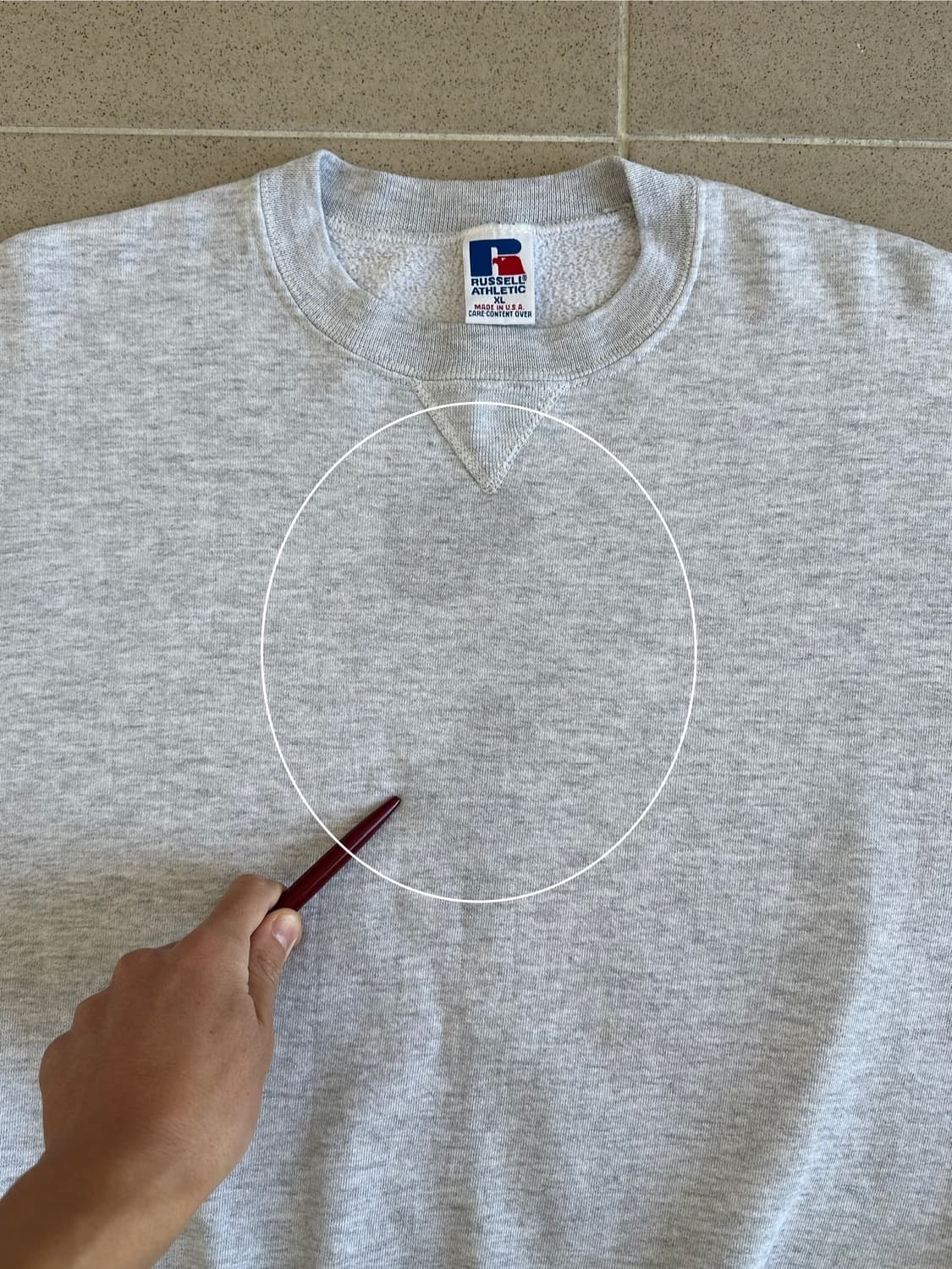 90s 빈티지 러셀 스웻셔츠 그레이 XL USA 상품이미지6