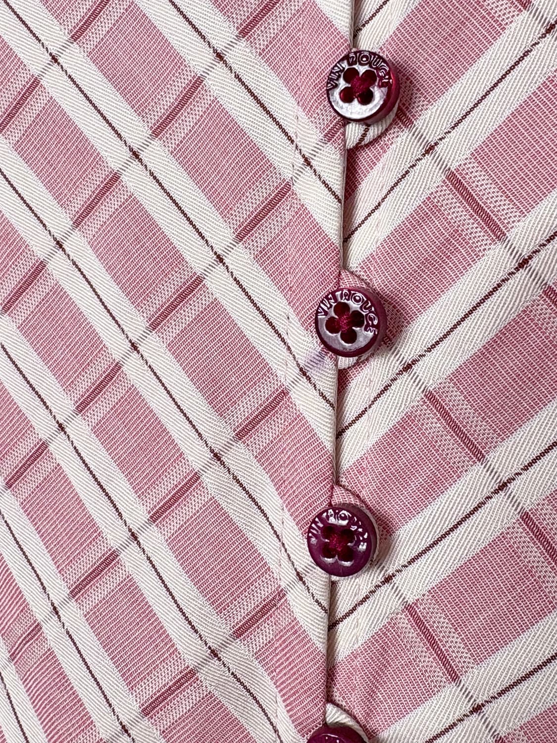 🎀 Rose Check Button Blouse 상품이미지5