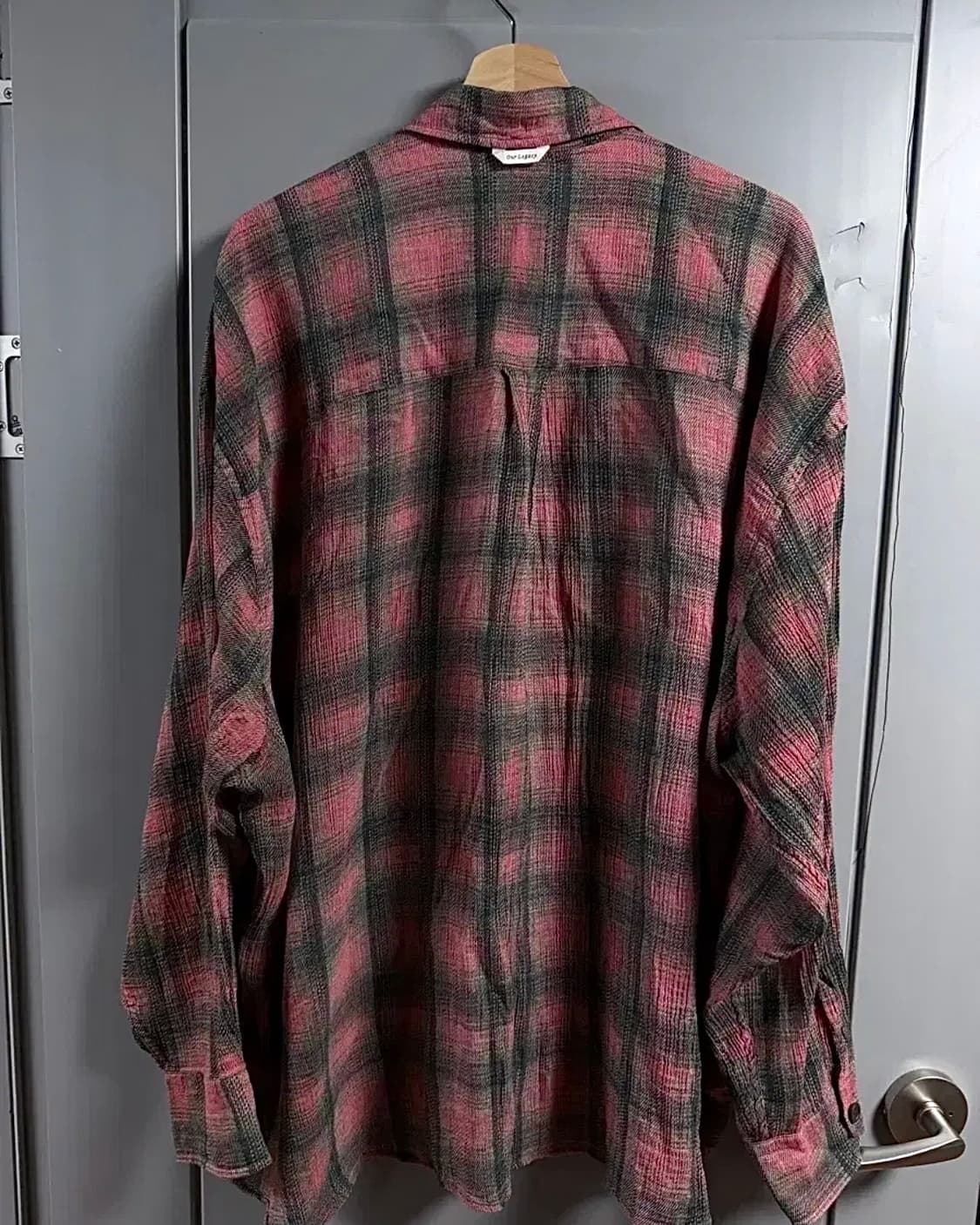 아워레가시 버로우드 셔츠 빅 럼버 체크 정품 상품이미지3