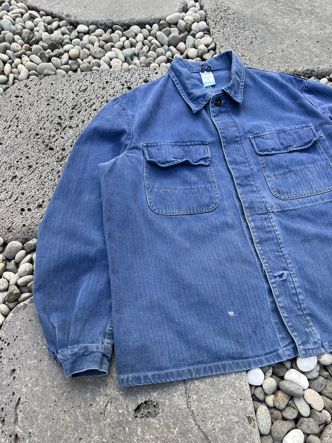 FADED VINTAGE WASHING HBT 헤링본 프렌치워크자켓 상품이미지4