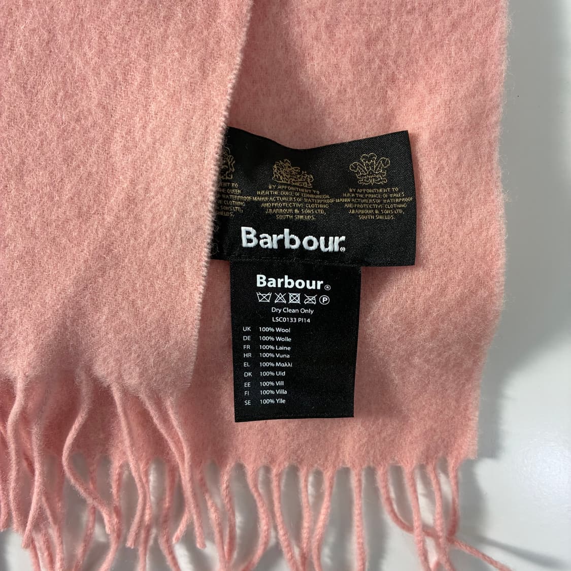 Barbour  바버 우먼스 램스울 핑크 머플러   상품이미지4