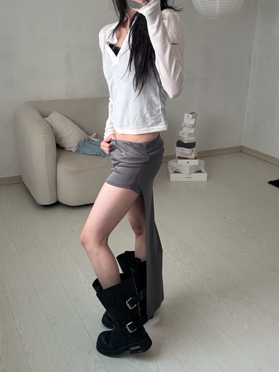 언발란스 스커트 상품이미지1