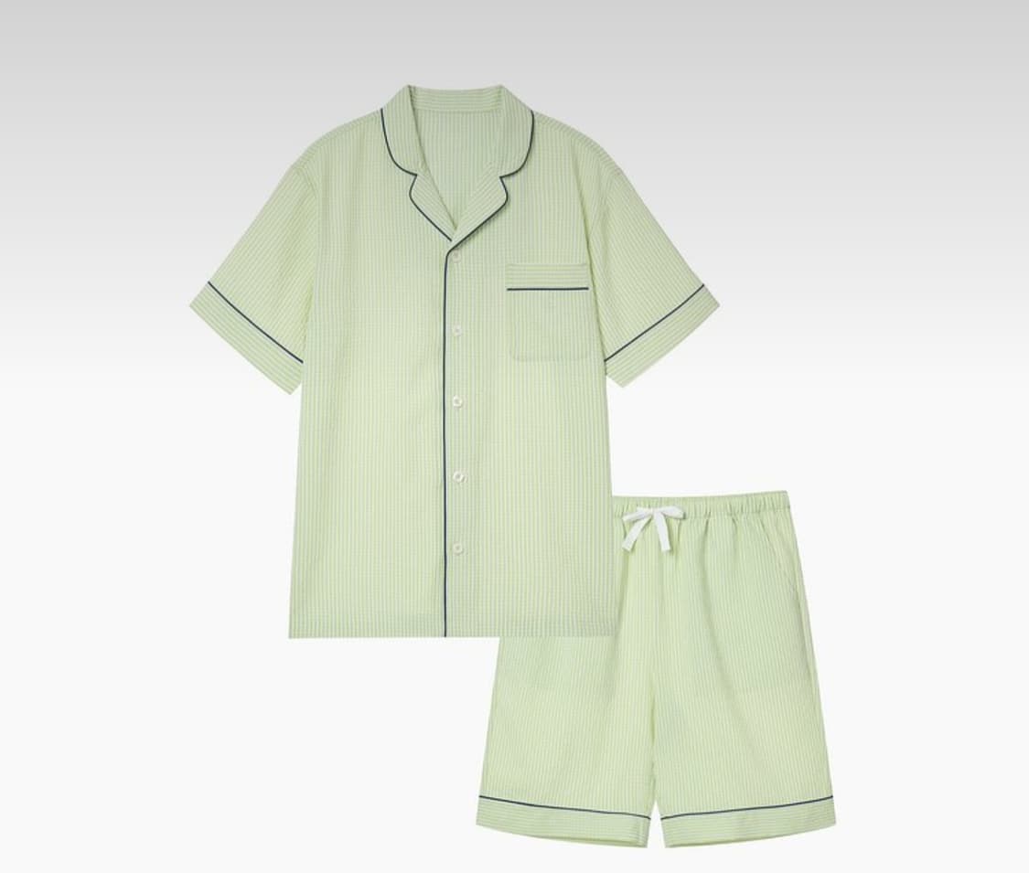 자주 반팔 파자마 세트 XXL / 여름 가을 홈웨어 상품이미지3