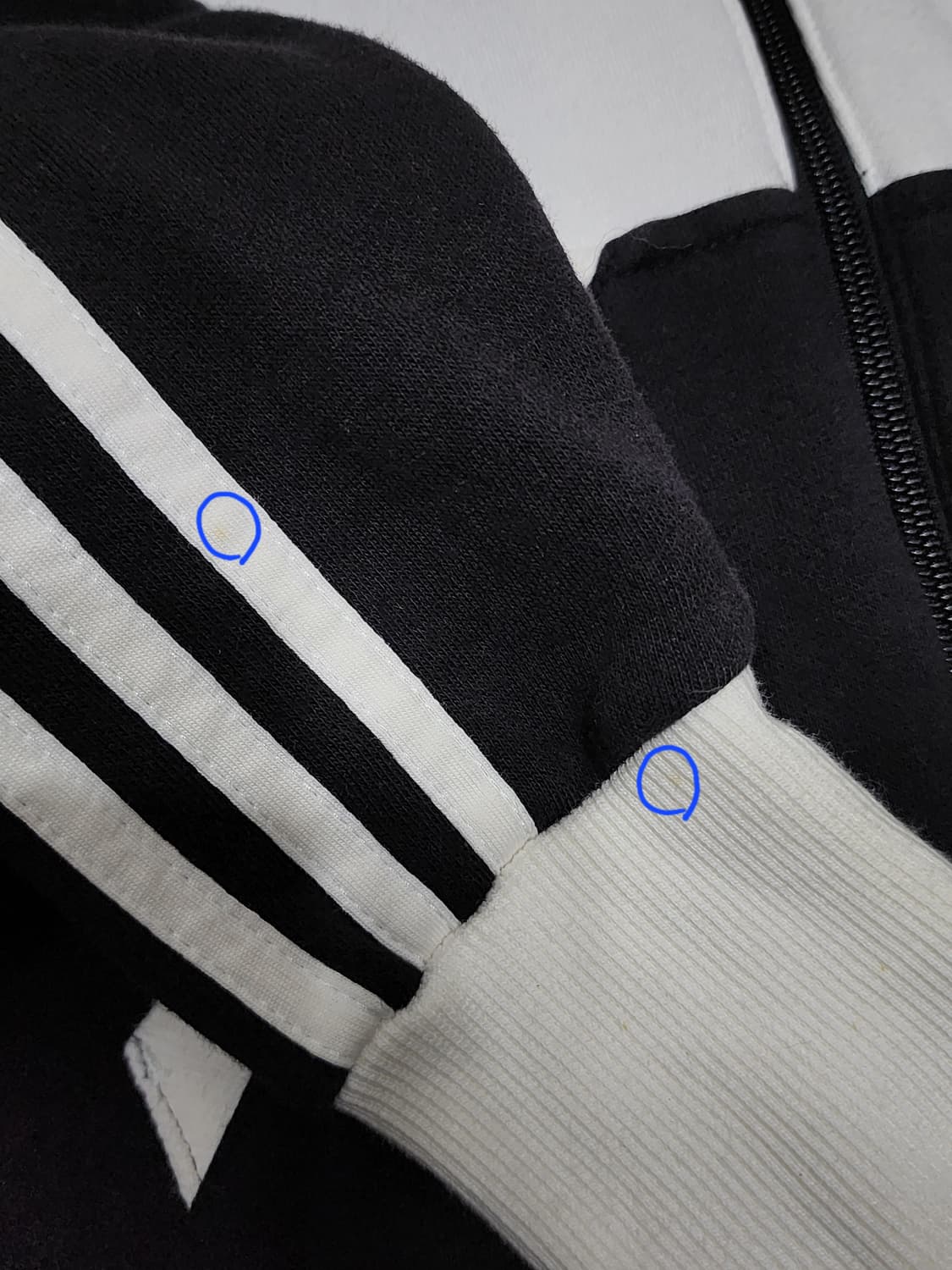 아디다스 빈티지 실버로고 블랙 아이보리 후드집업 85 상품이미지7