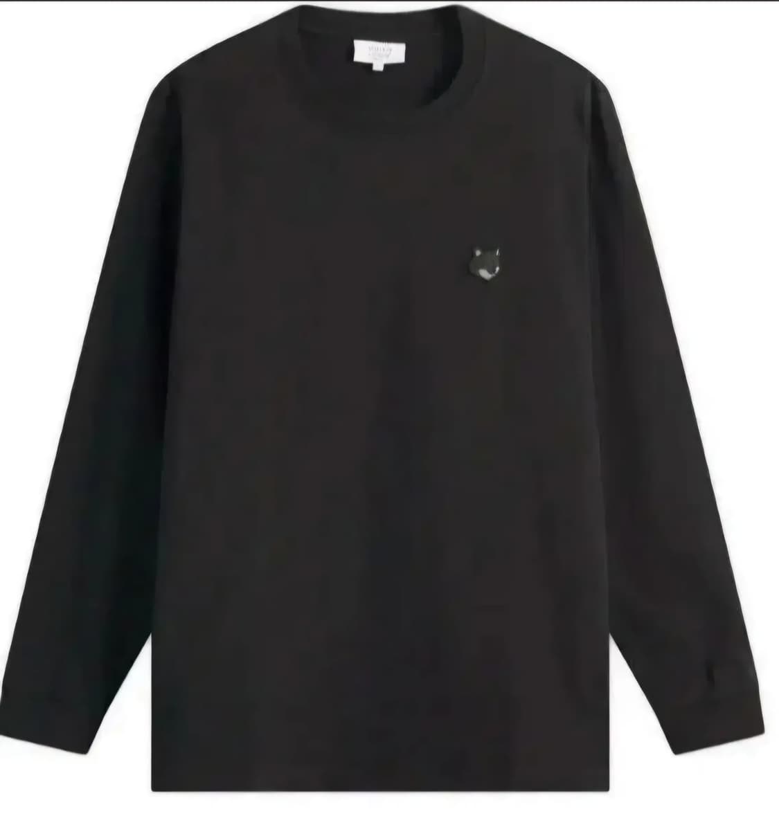 메종키츠네 그레이 폭스  롱슬리브 블랙/네이비 큐알인증 수입제품 상품이미지2