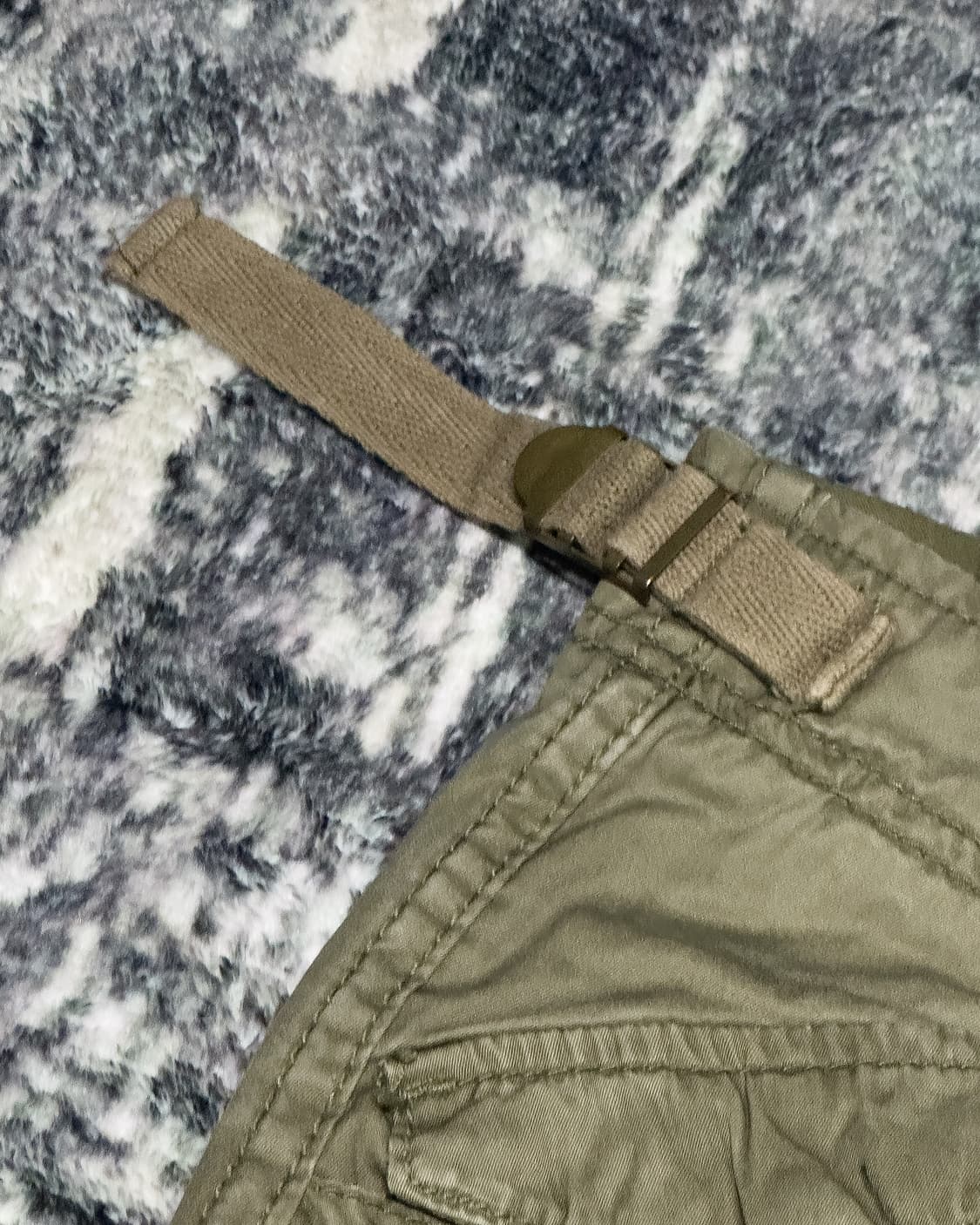 {Moussy} Khaki Long Zip Cargo Pants  상품이미지7