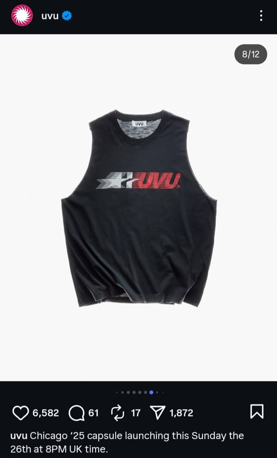 UVU 시카고 마라톤 싱글렛 Cut-off S 상품이미지1
