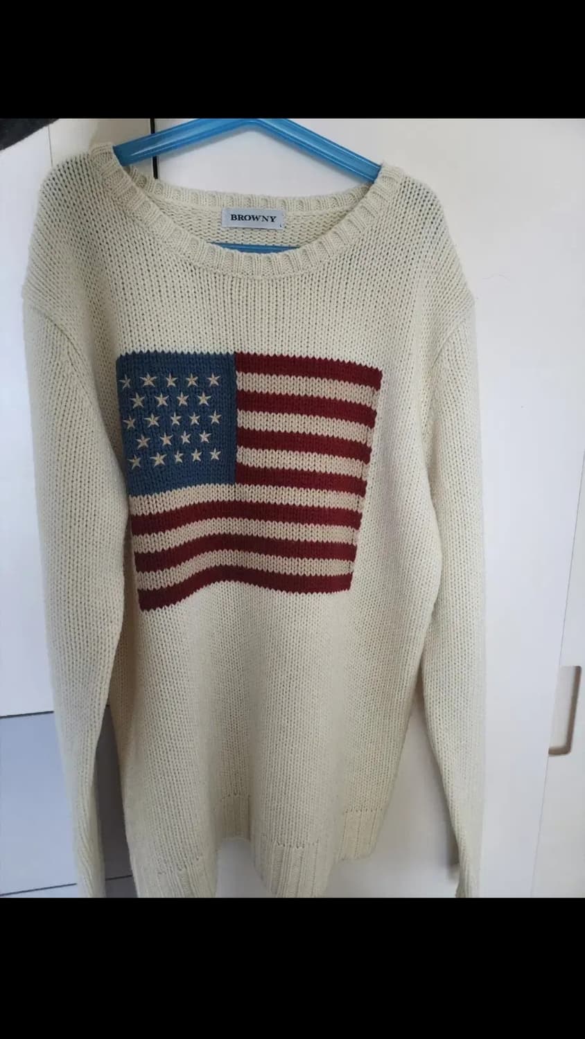 성조기 빈티지 니트 상품이미지3