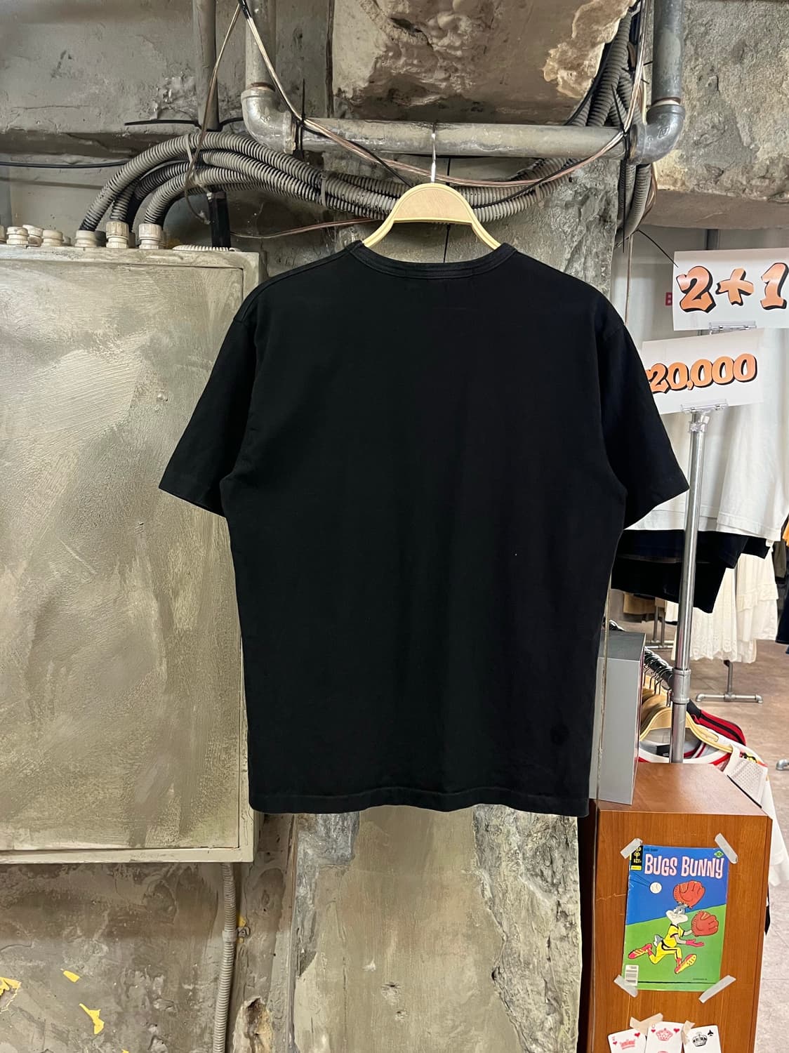 꼼데가르송 레드 하트 와펜 반팔티 블랙 M #csz3916 상품이미지2