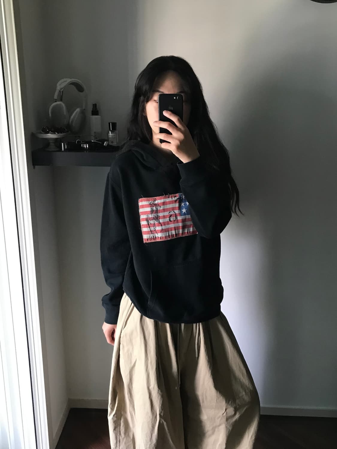 폴로 랄프로렌 성조기 블랙 후드티 상품이미지3