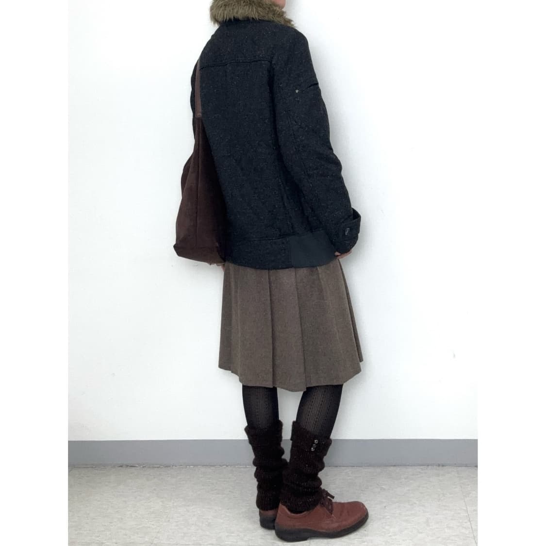 빈티지 차콜 울 자켓 점퍼 상품이미지4