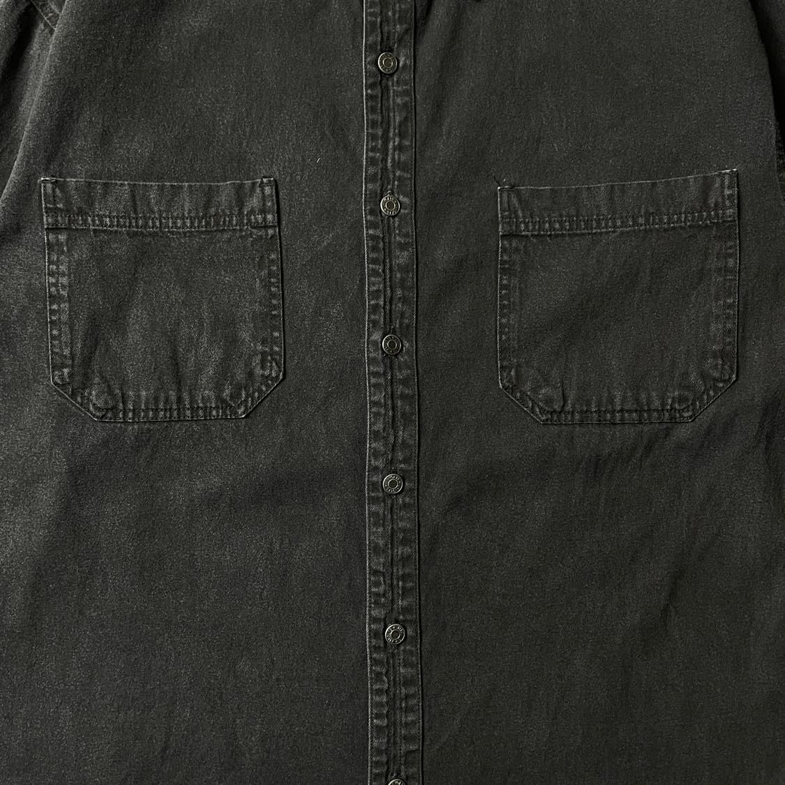 JAVOLIS 빈티지 블랙 코튼 워크셔츠 A00613 상품이미지4