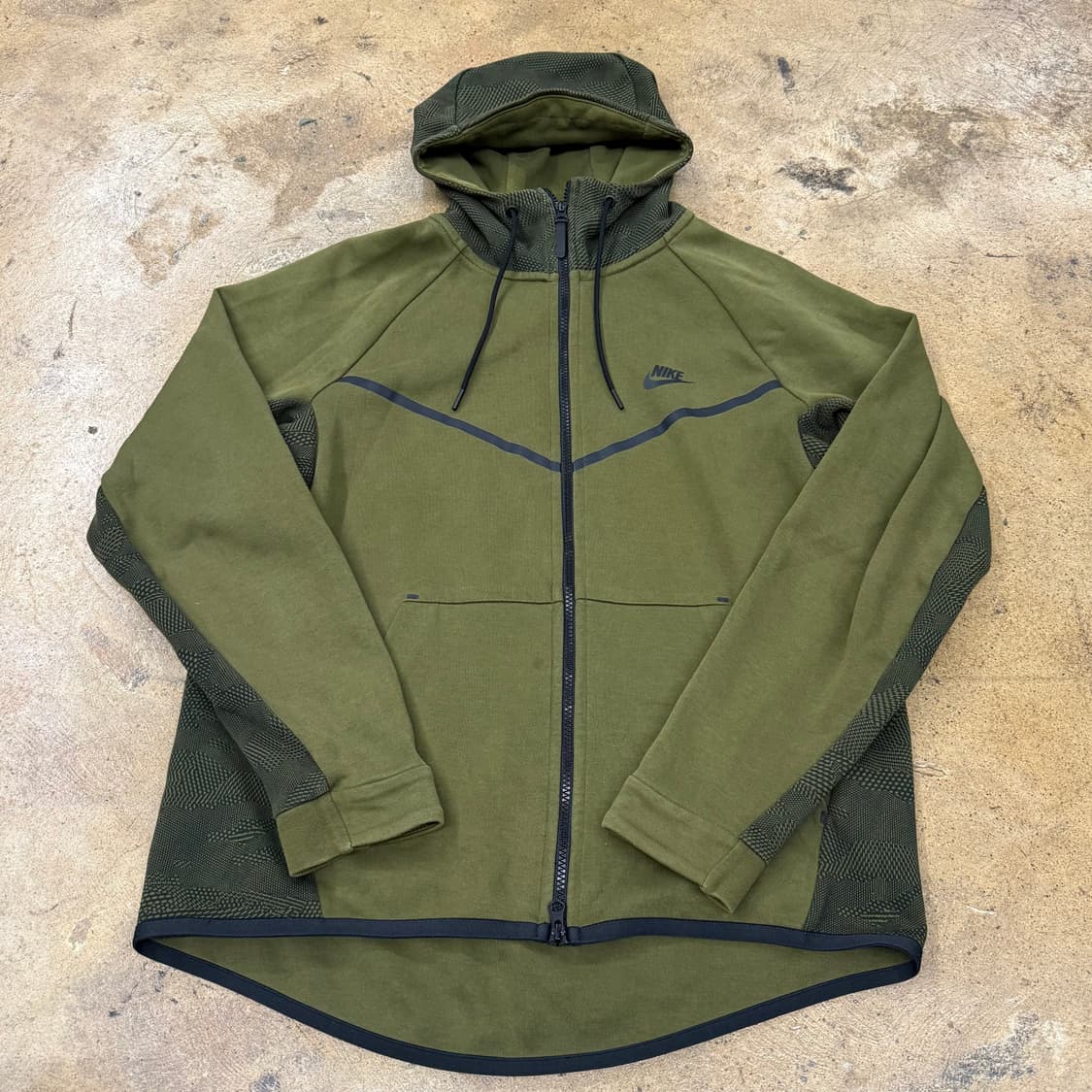 [정품/XL] 나이키 테크플리스 후드집업 카키 b19 상품이미지2