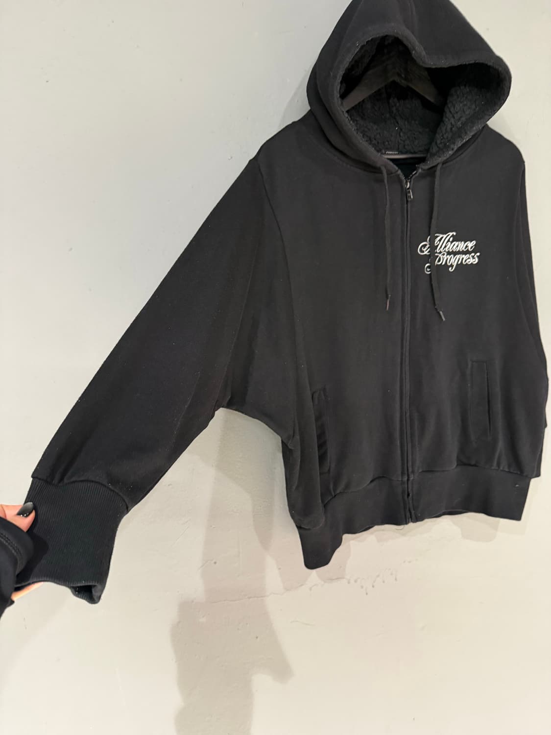 back skull patch hood zip-up 상품이미지7