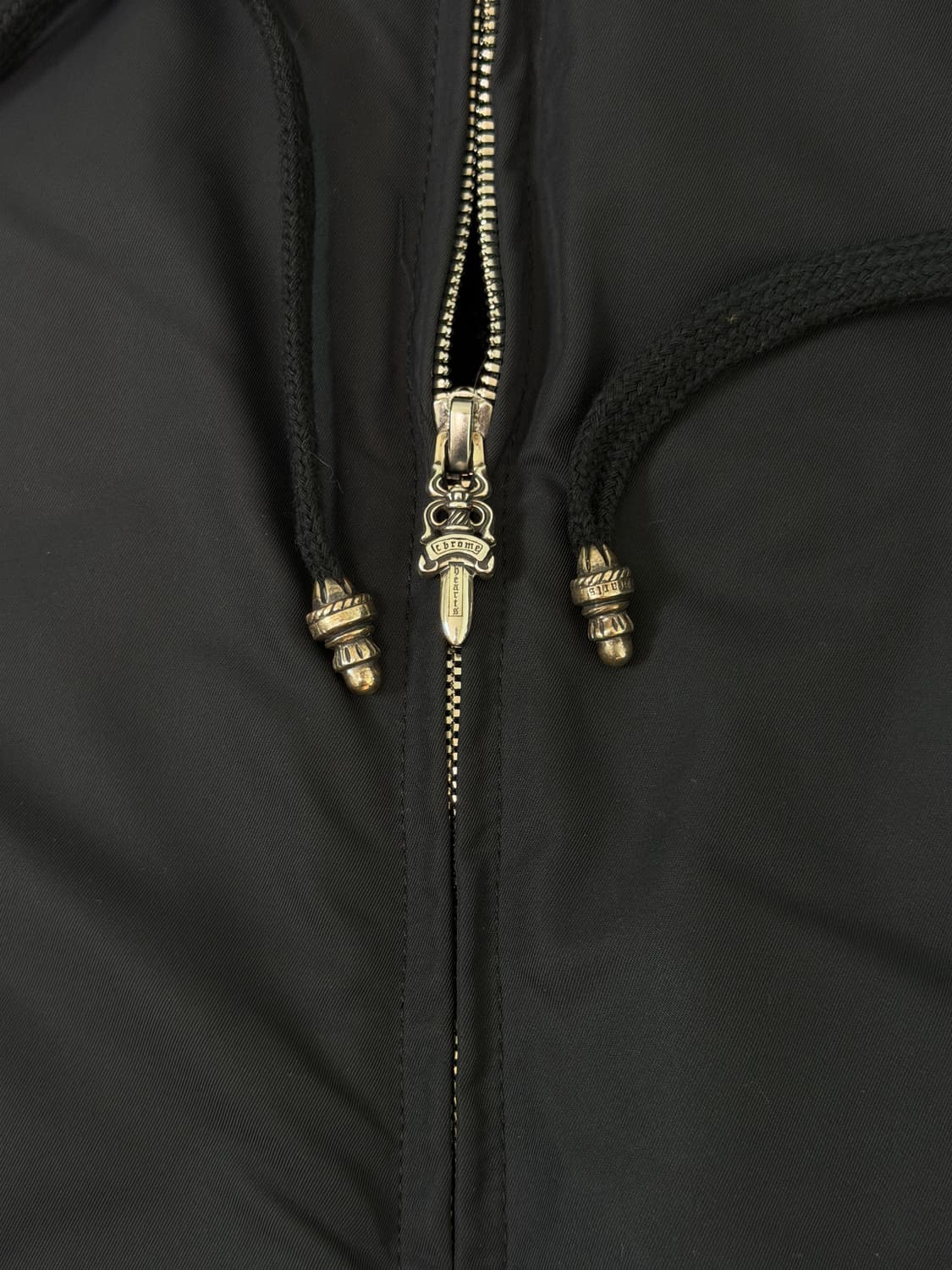 새상품 크롬하츠 트리플 크로스 레더패치 롱 후드 퍼자켓 M 상품이미지4