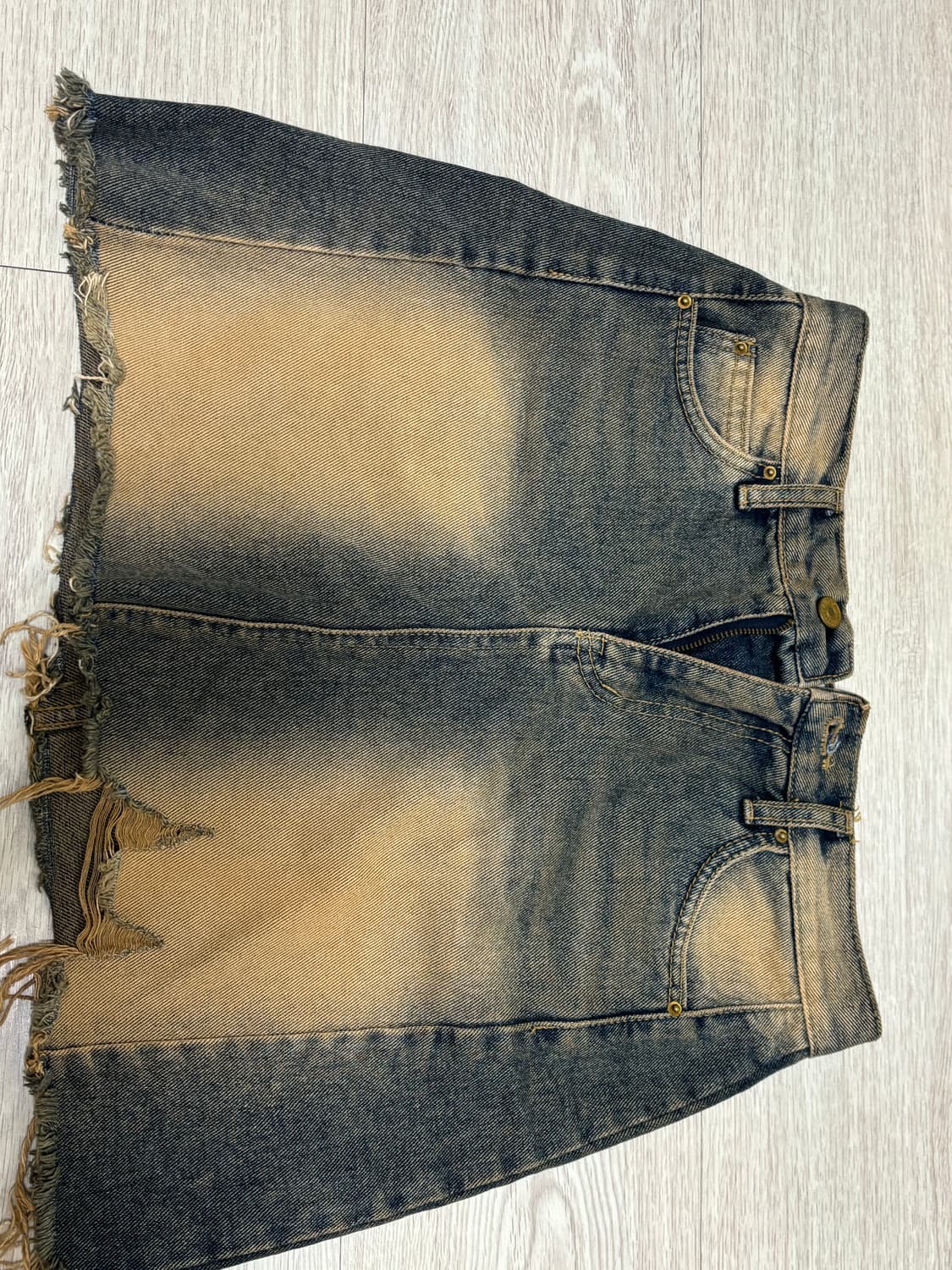 빈티지 워싱 데님 스커트 상품이미지1