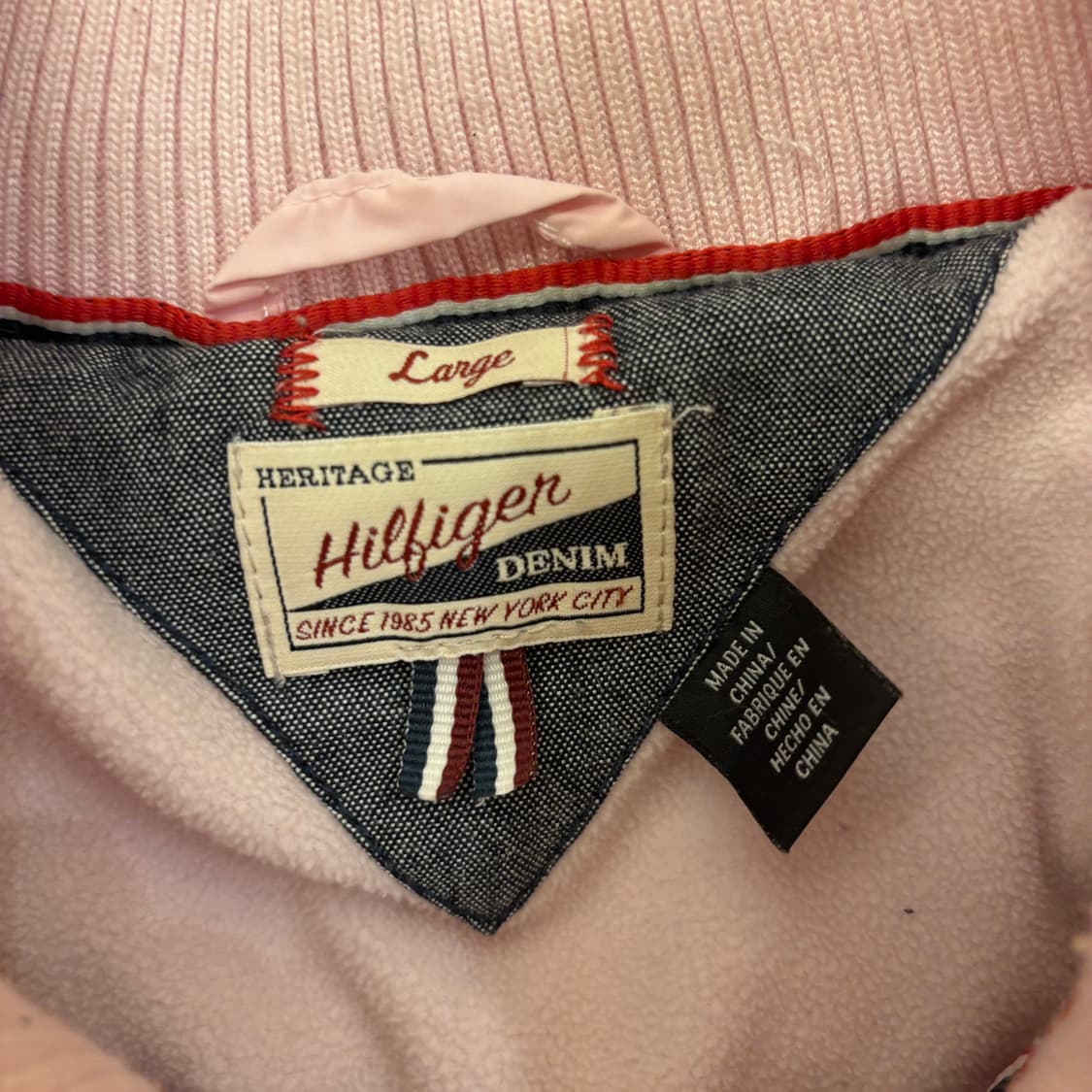 타미힐피거 핑크 퀼팅 패딩 상품이미지3