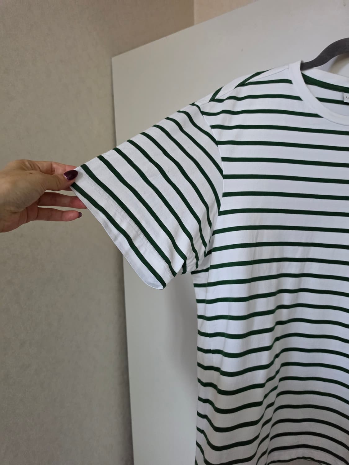 라코스테 단가라 반팔 티셔츠 그린 상품이미지4