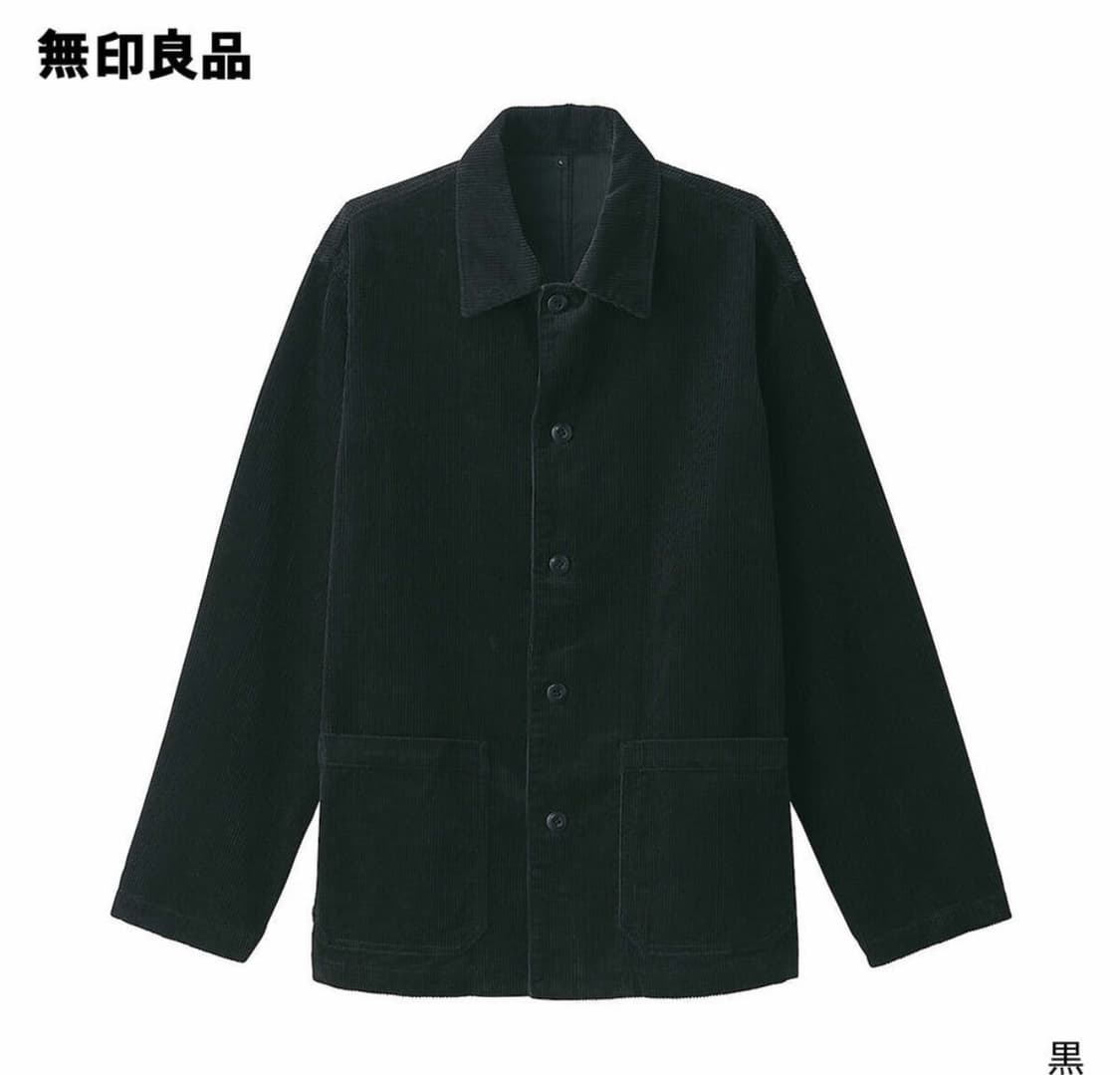 무인양품 코듀로이 재킷 블랙 S 상품이미지1