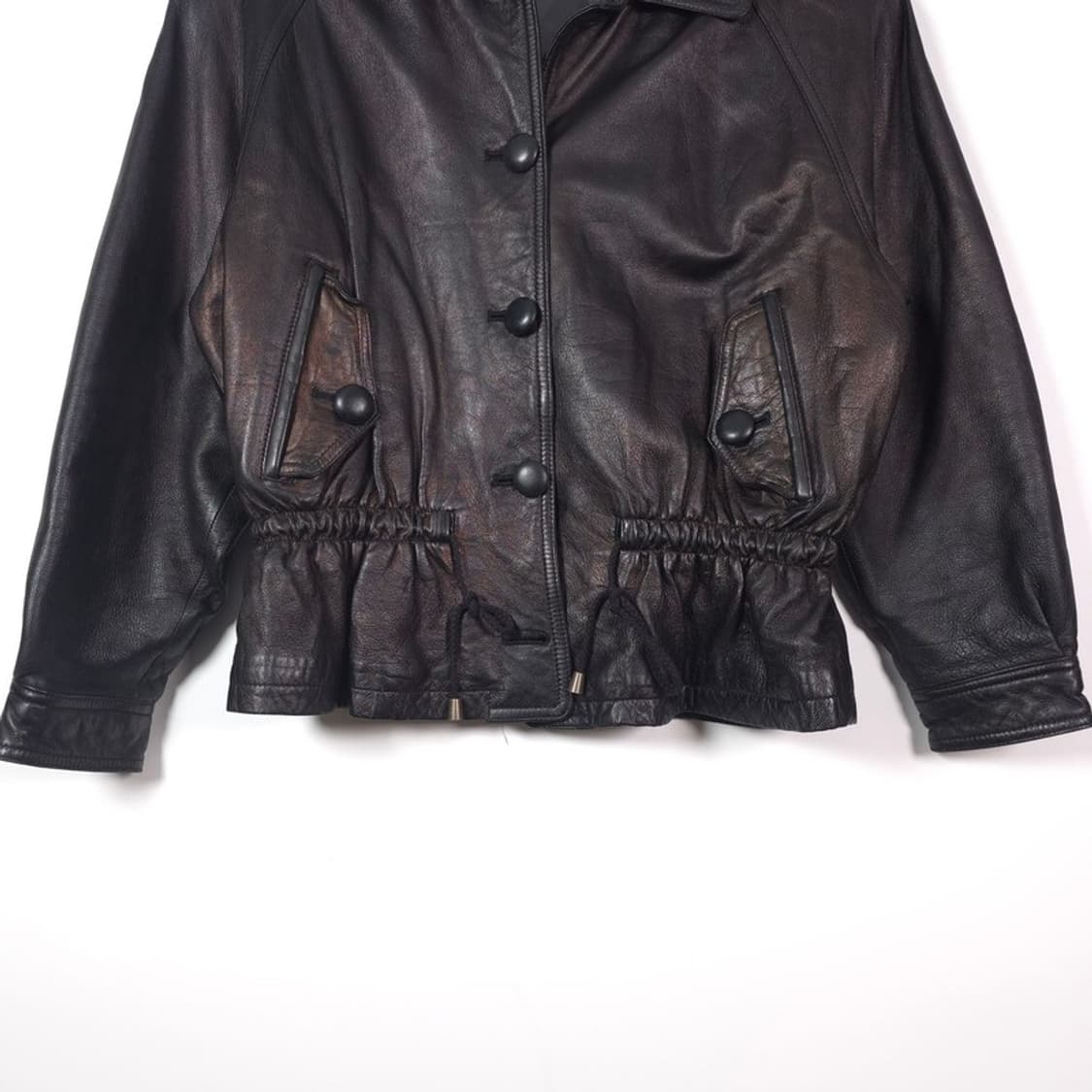 COMMON PLAZA 램스킨 빈티지 레더 블루종 77 상품이미지4