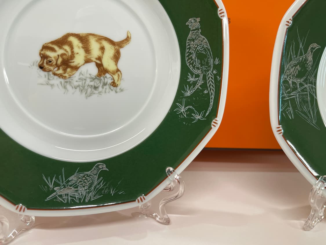 에르메스 샹 쿠홍 Chiens Courants 리트리버 플레이트 2P 상품이미지5