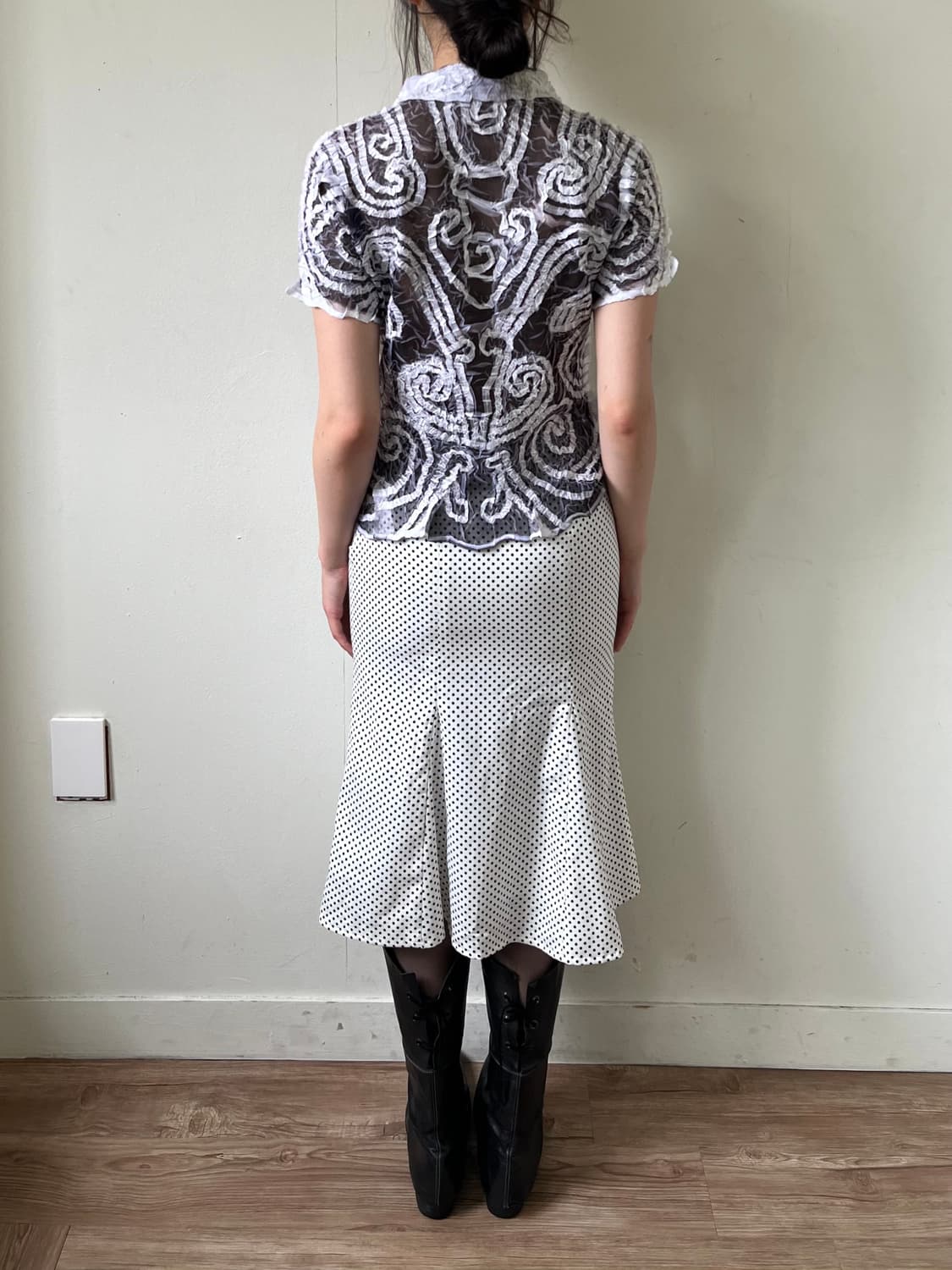 Japan vtg 시스루 셔츠 상품이미지10