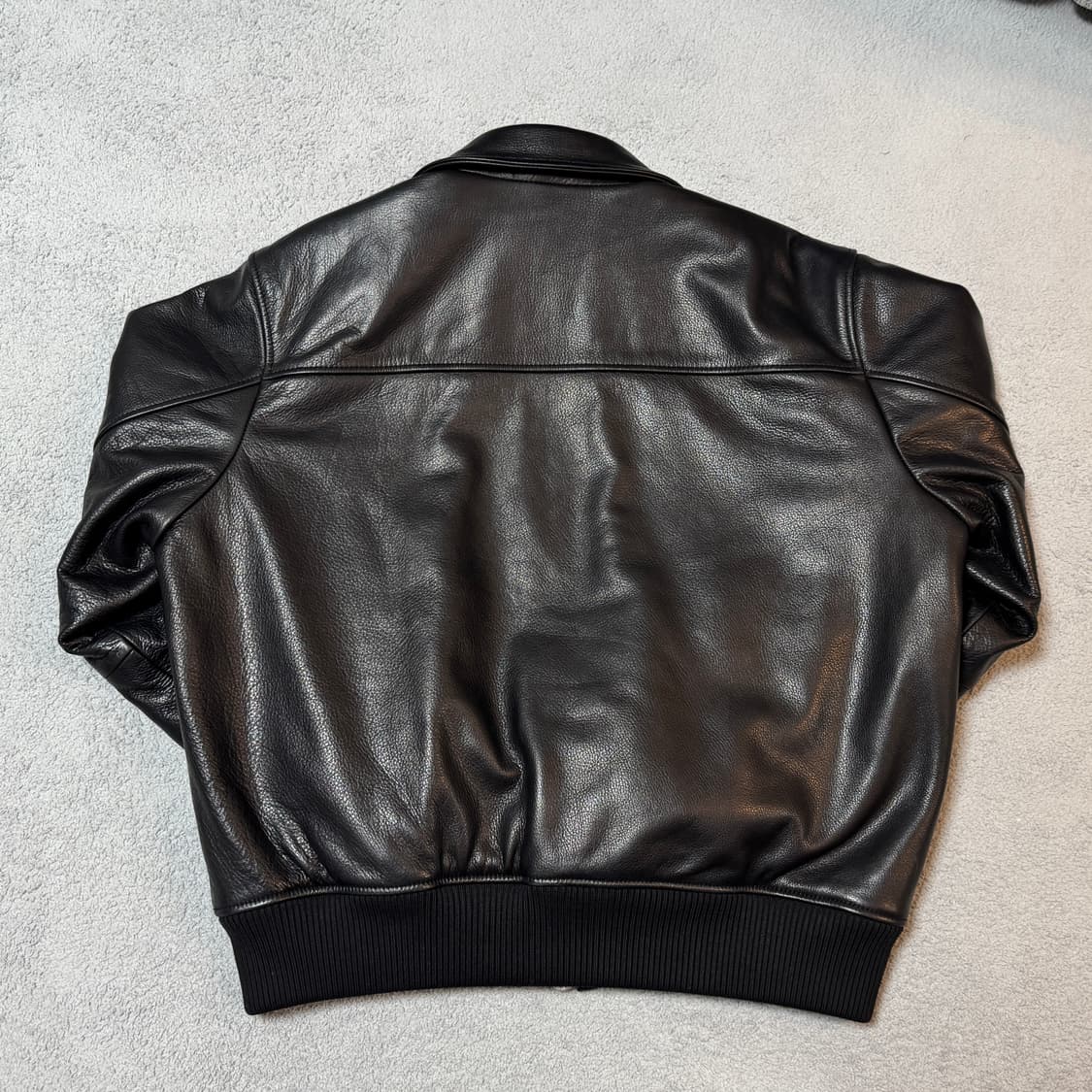 스투시 레더 플라이트 자켓 블랙 L 상품이미지6