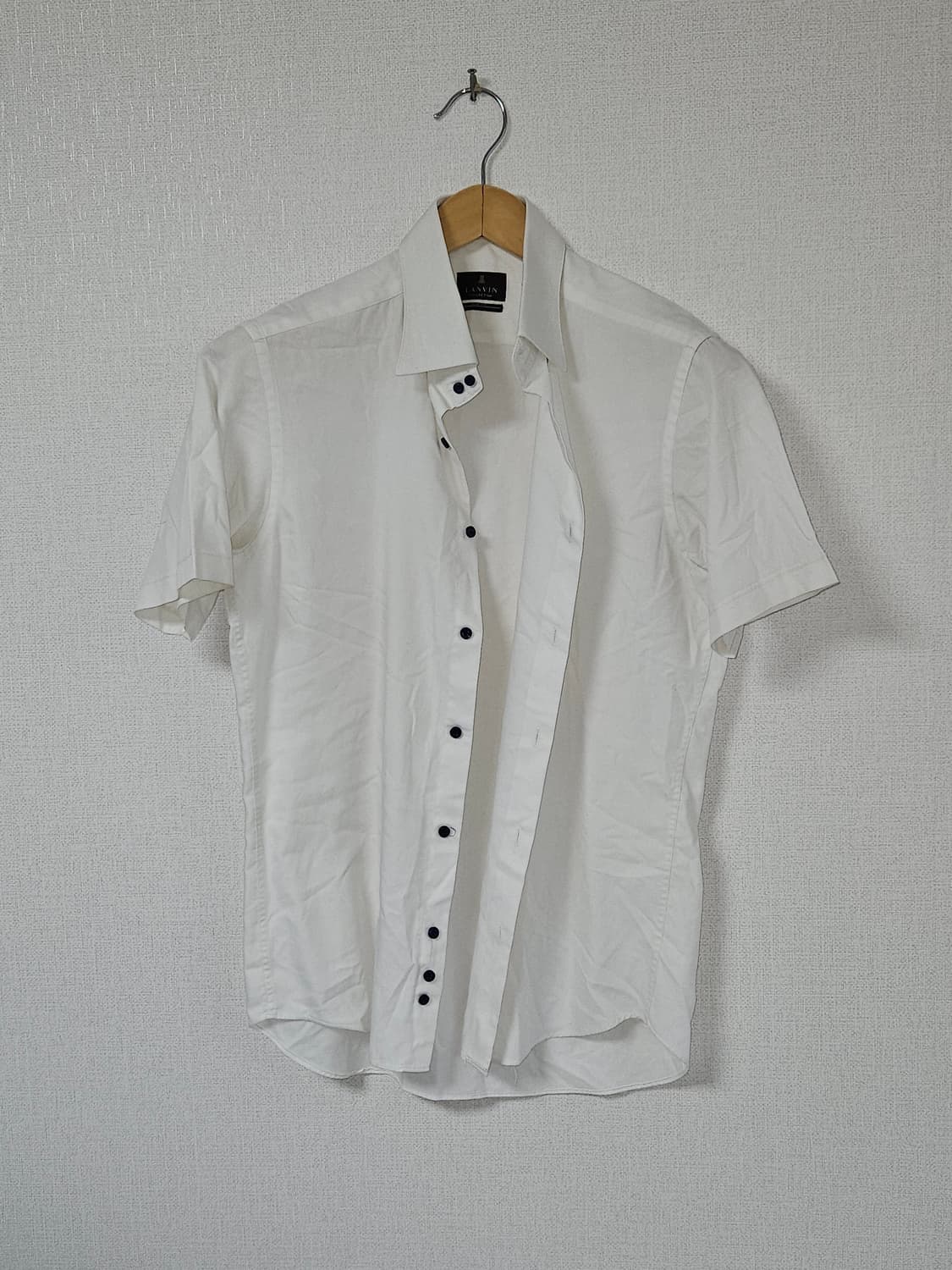 랑방 컬렉션 LANVIN 옴므 반팔셔츠 코튼 남성 100 슬림핏 상품이미지1