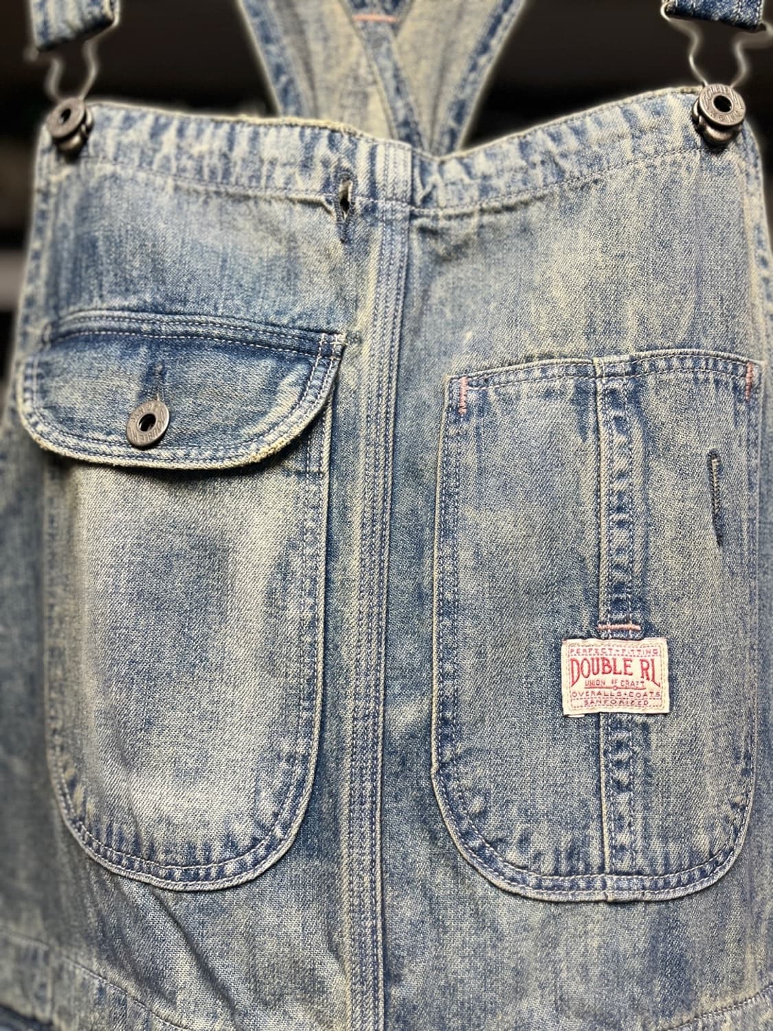 RRL 리페어 웨스콧 데님 오버롤즈 L 상품이미지6