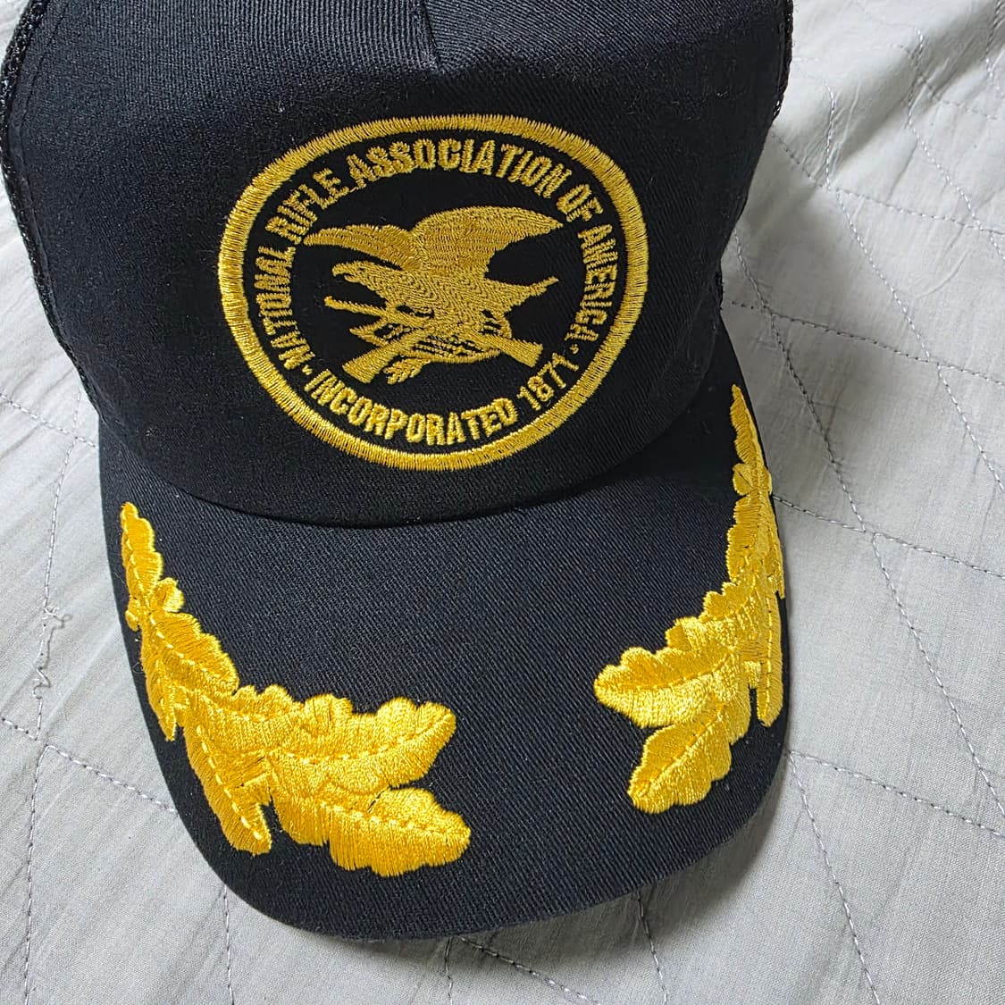 [OS] 빈티지 NRA 5패널 매쉬 볼캡 블랙 상품이미지2