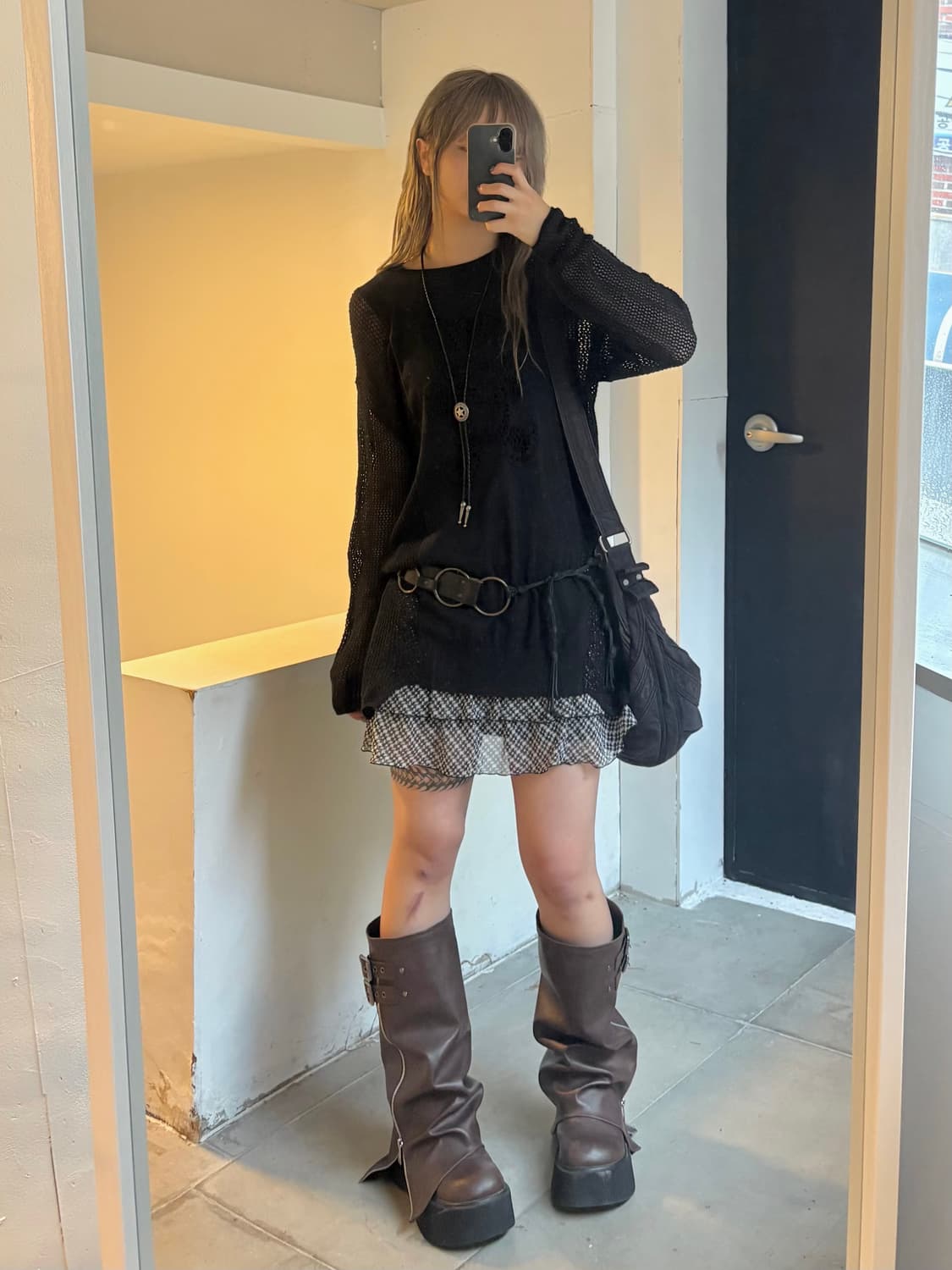 Hysteric Glamour Fuckbear black knit 상품이미지4