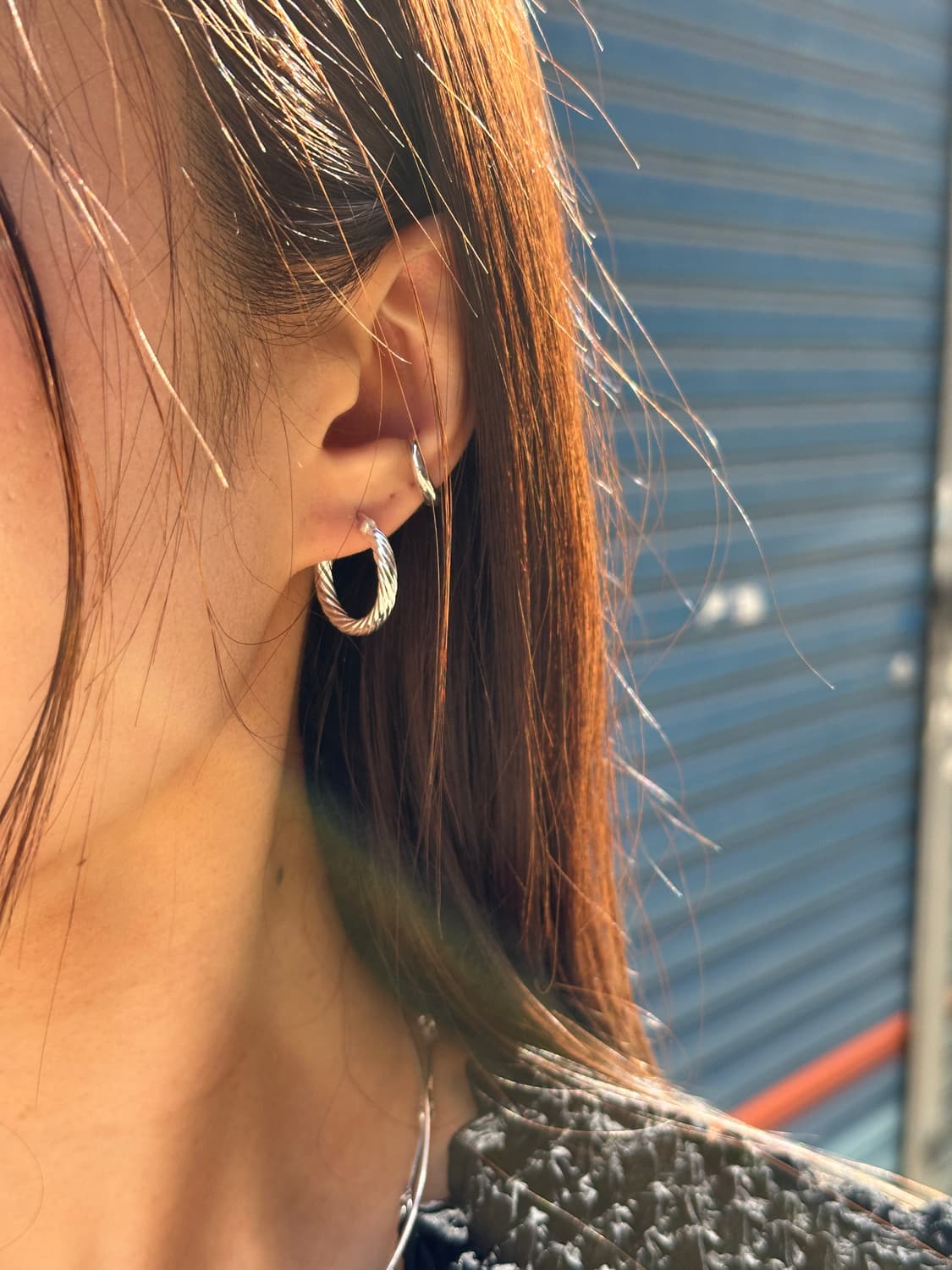 Twisted Rope Hoop 925 Silver Earrings 상품이미지4