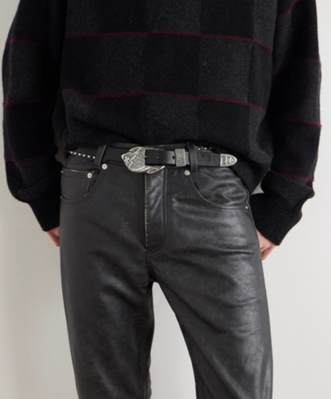 앙팡리쉬데프리메 스터드 레더 벨트 풀구성품 상품이미지3