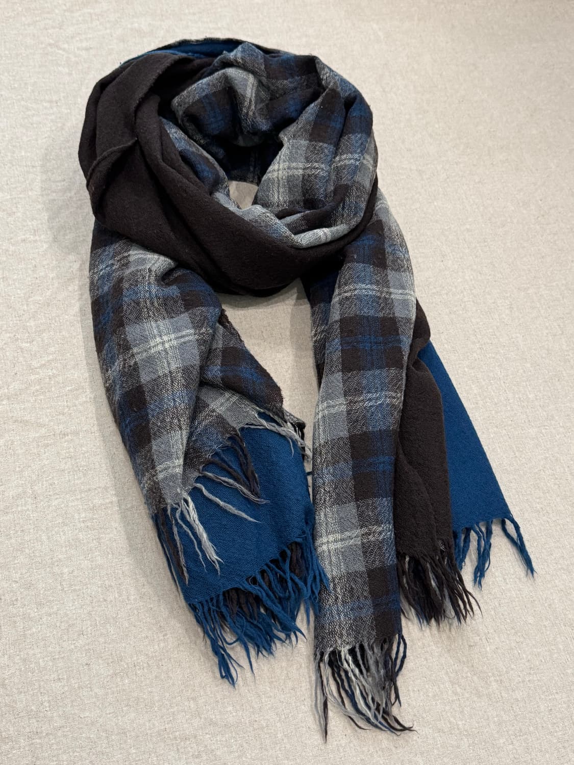 요지야마모토 레이어드 울 머플러 상품이미지2