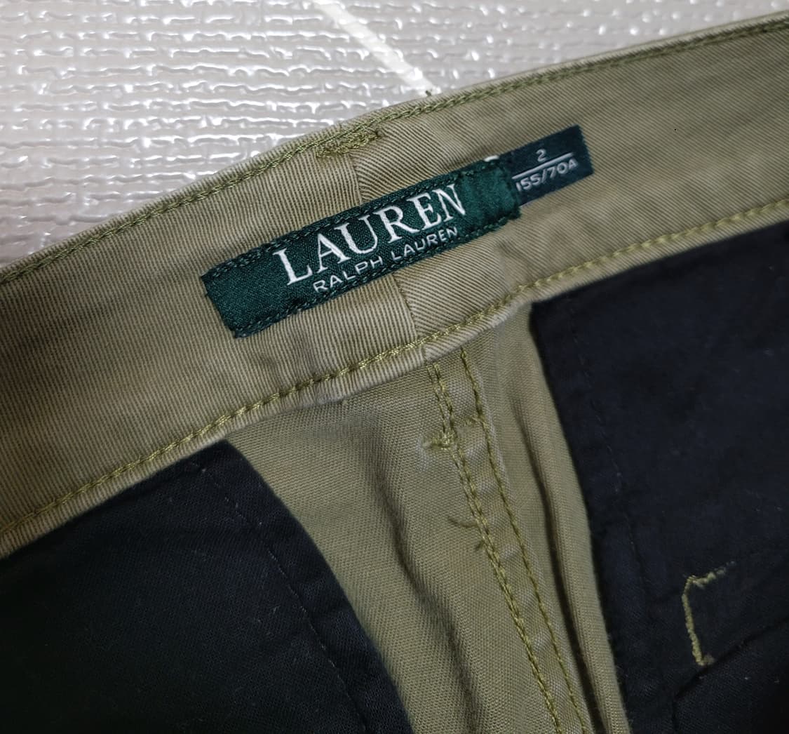 랄프로렌 로렌 여성 코튼 치노 팬츠 카키 S (55) 상품이미지4