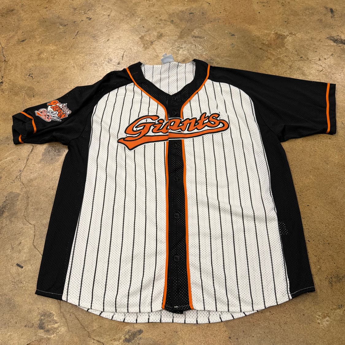 [105] 롯데 자이언츠 야구 유니폼 스트라이프 블랙 오렌지 b10 상품이미지2