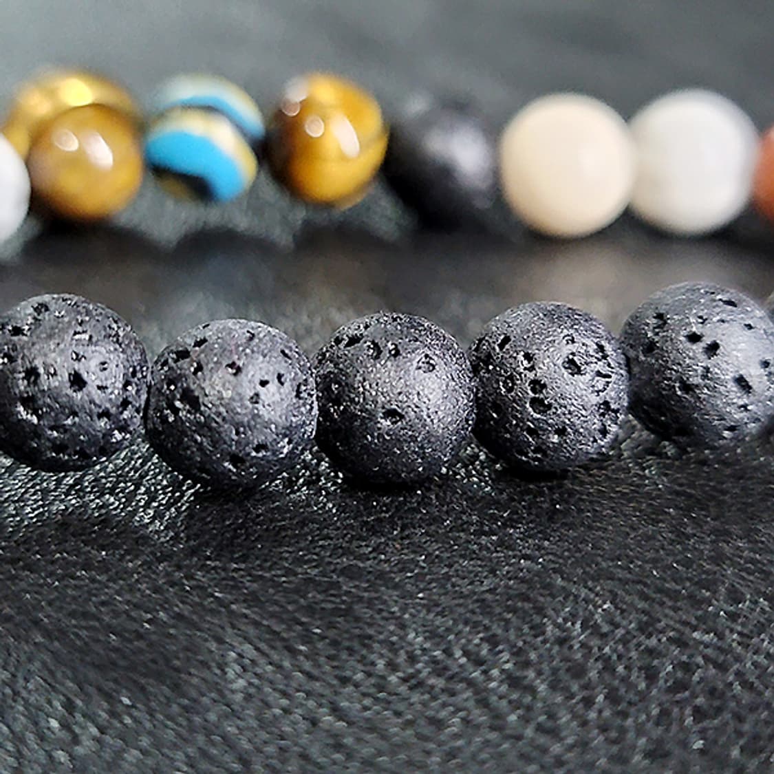 Perihel 라주라이트 바솔트 8mm 남자 비즈 우주 원석 팔찌 상품이미지5