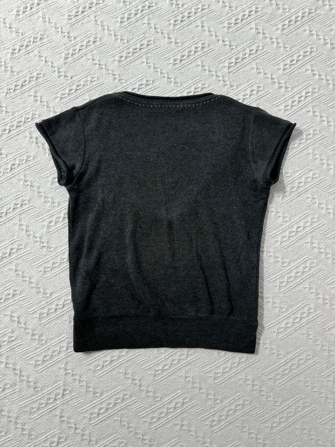 와이드 넥 하프 슬리브 니트 상품이미지8