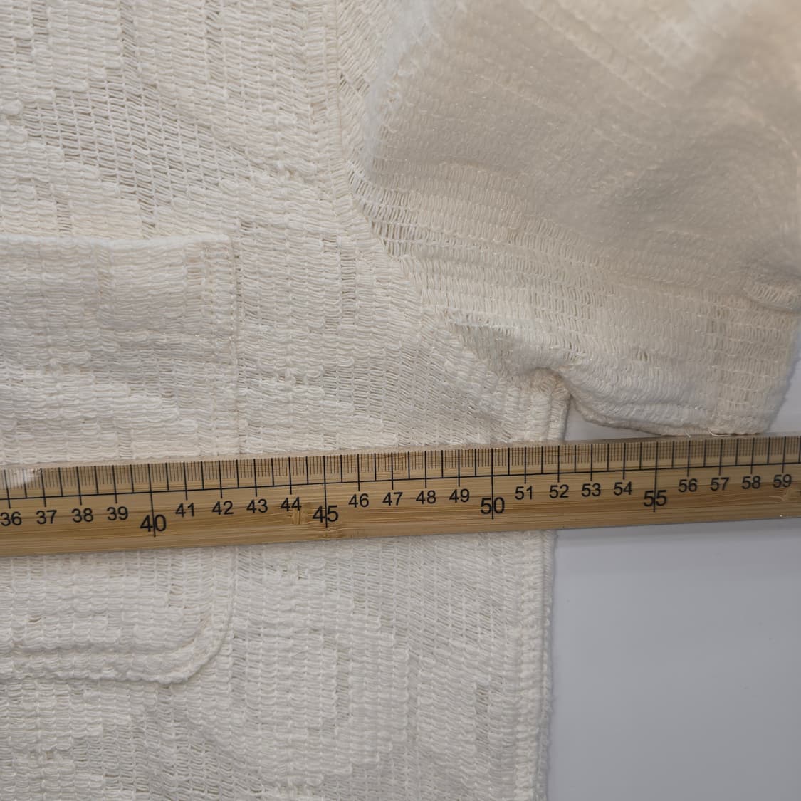 자라 아이보리 반팔 텍스처 셔츠 [D30457] 상품이미지7