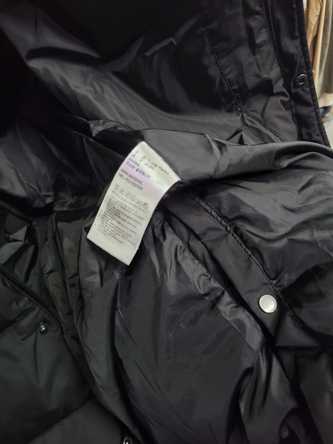 Adidas 아디다스 블랙 삼선 롱패딩 덕다운 (모자 분리형) 상품이미지7