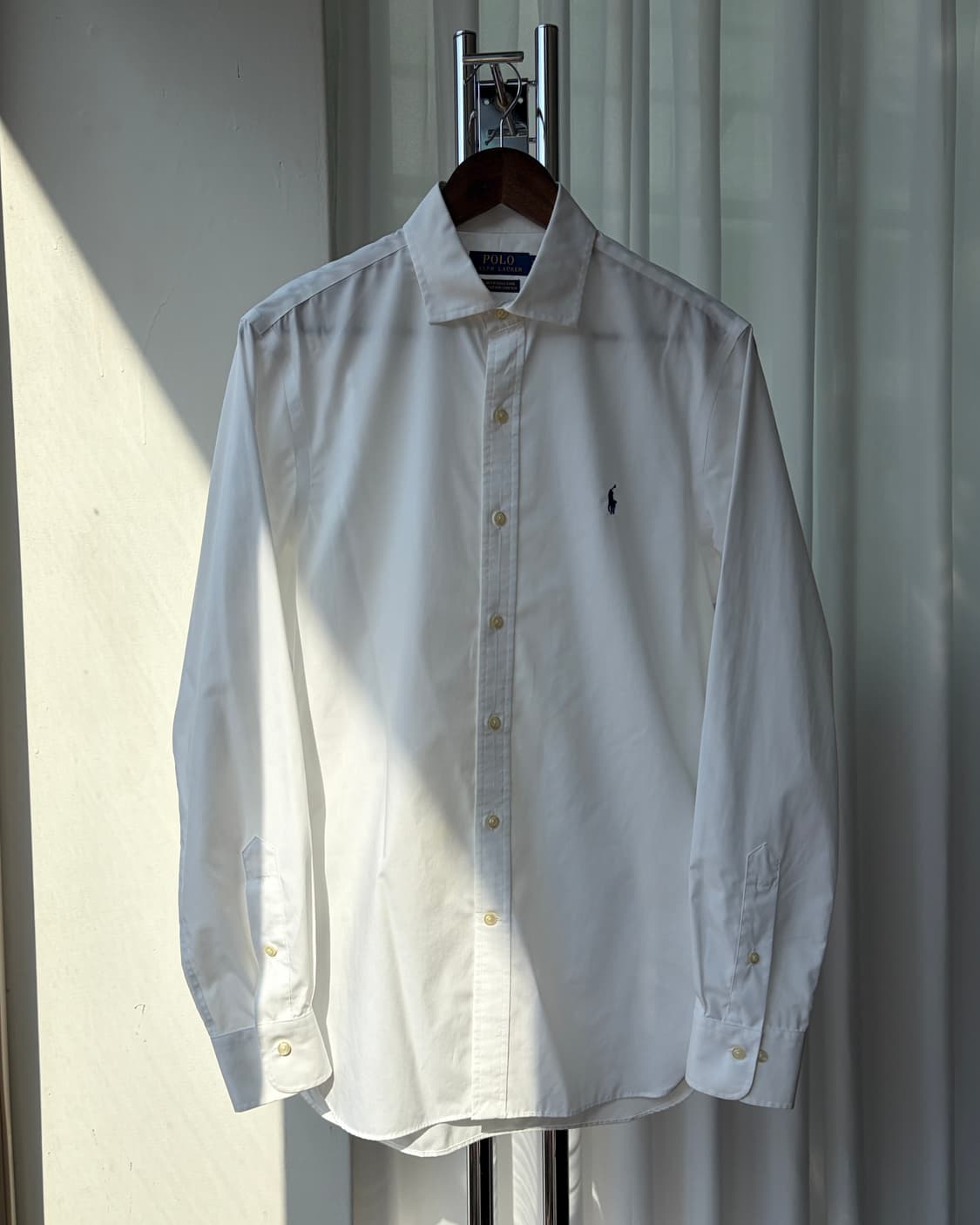 [S]폴로 랄프로렌 코튼 스트레치 화이트 셔츠 상품이미지3