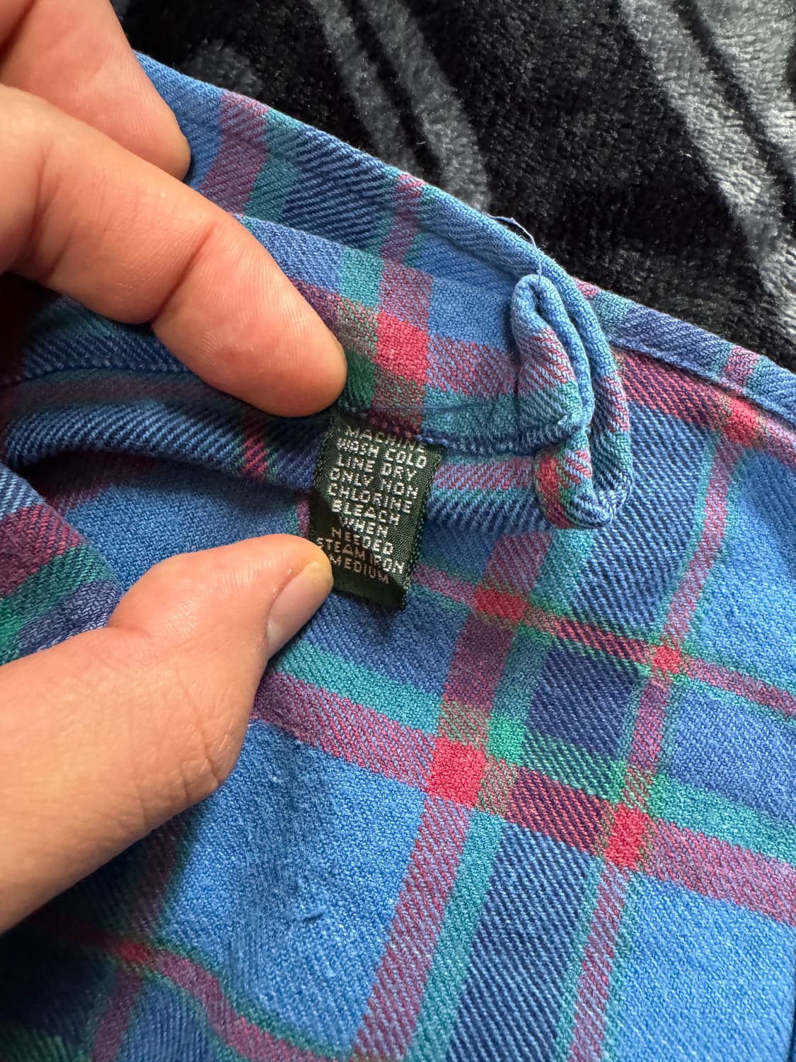 폴로 컨트리 랄프 로렌 롱 슬리브 플란넬 셔츠 블루 레드 체크 패턴 상품이미지7