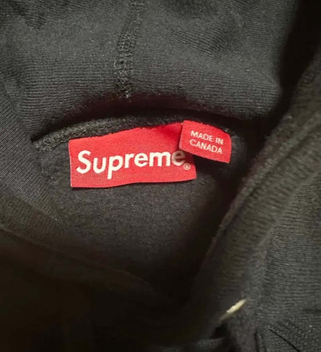 슈프림 글리터 아치로고 후드 블랙 상품이미지3