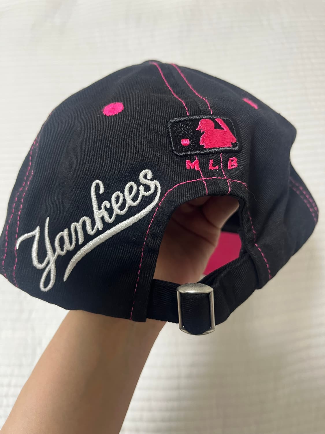 MLB 양키스 핑크 스티치 볼캡 상품이미지2