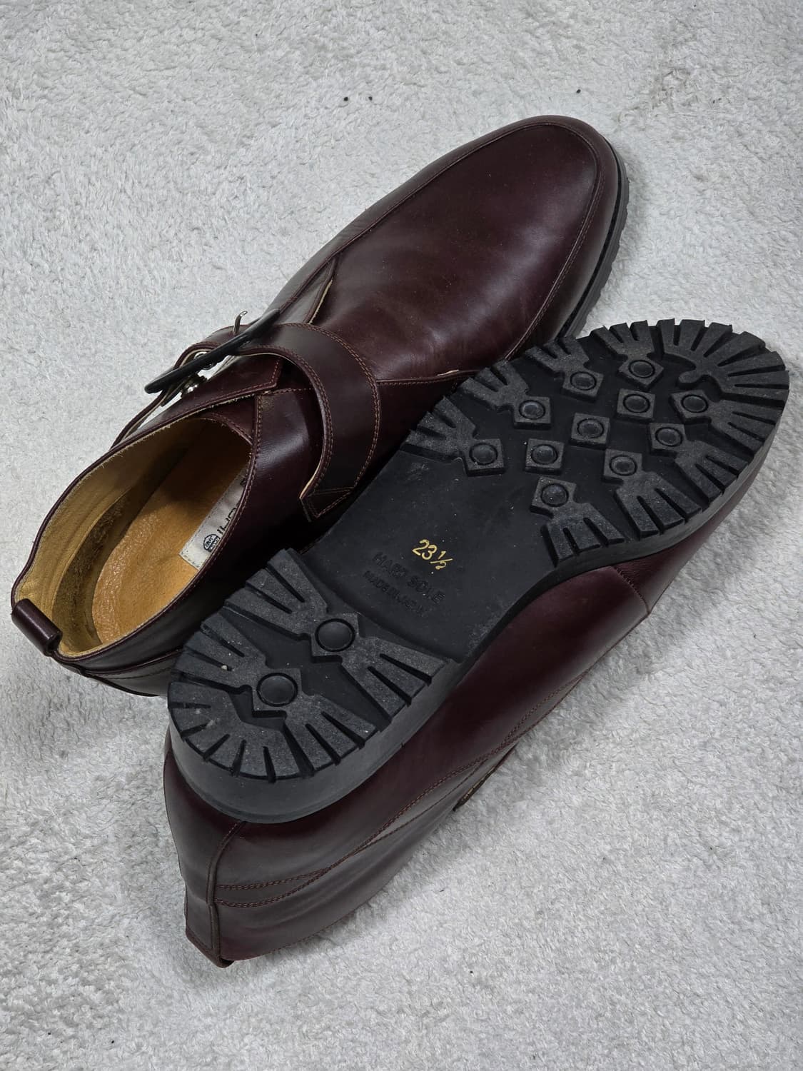 Rabokigoshi 라보키고시 블랙 가죽 버클 앵클 부츠 235 상품이미지7