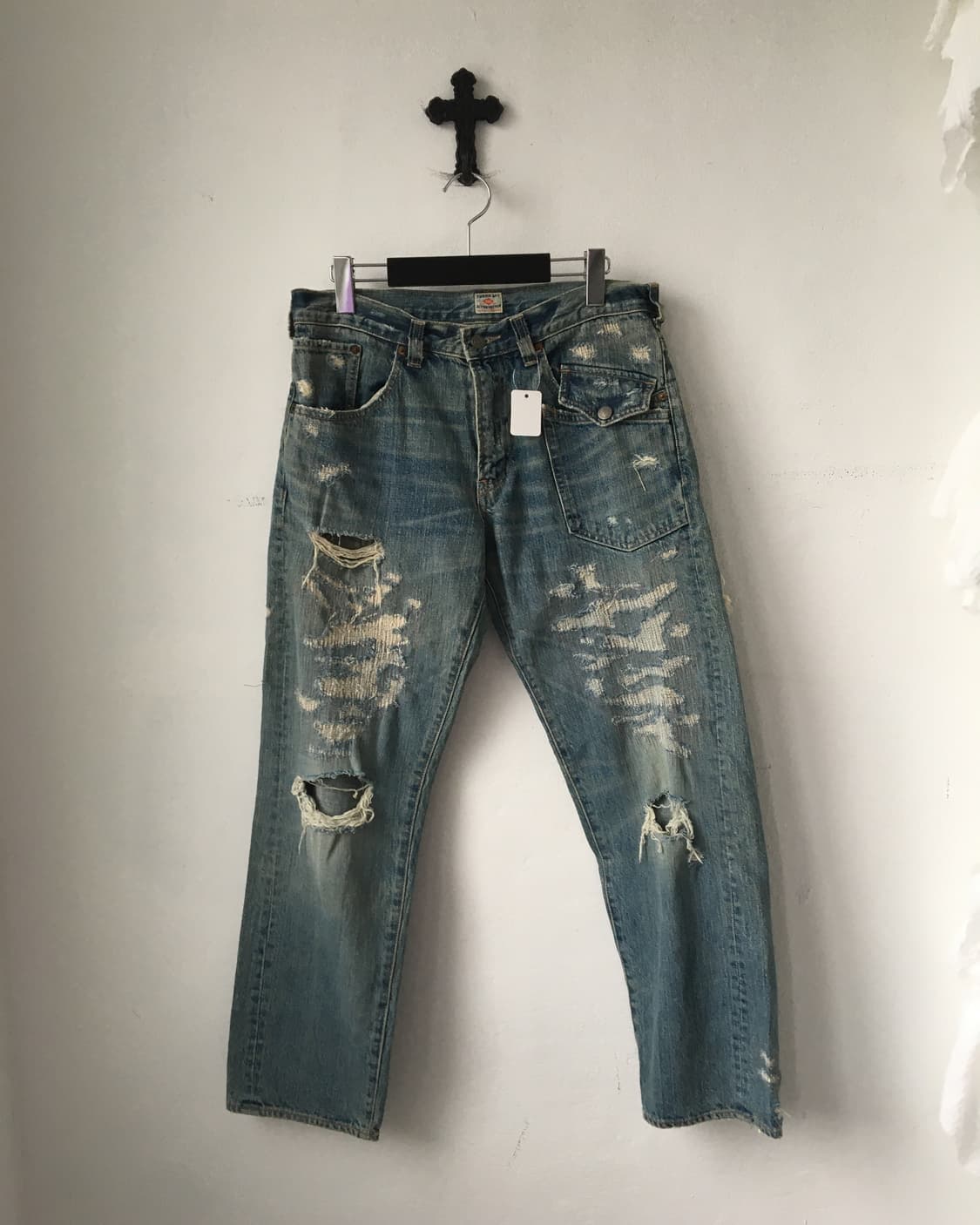 Damage point denim pants 상품이미지1